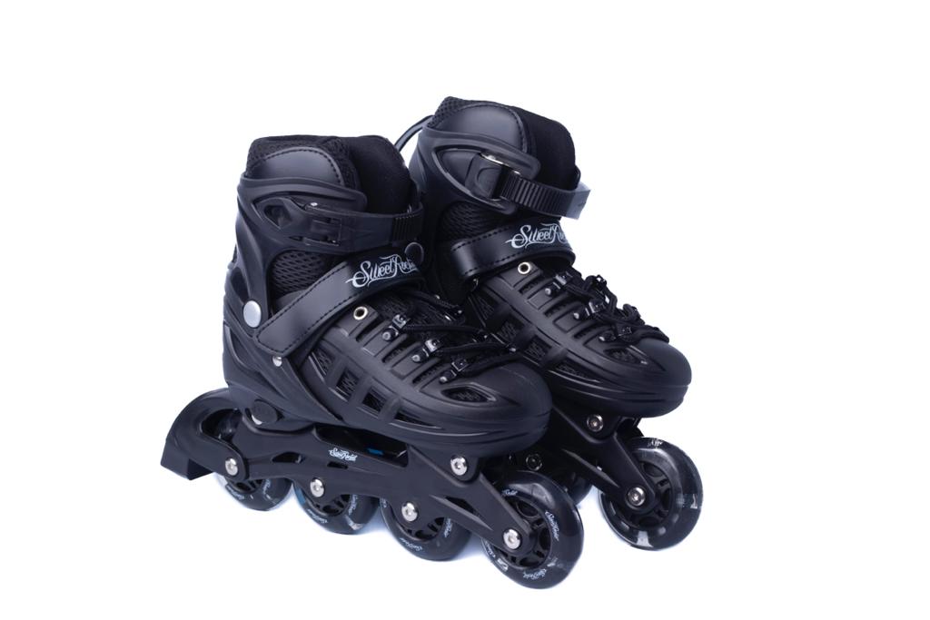 Foto 1 | Combo Pro De Patines Ajustables G (24 A 26 Cm) Color Negro Incluye Mochila, Set De Protecciones Y Kit Entrenador