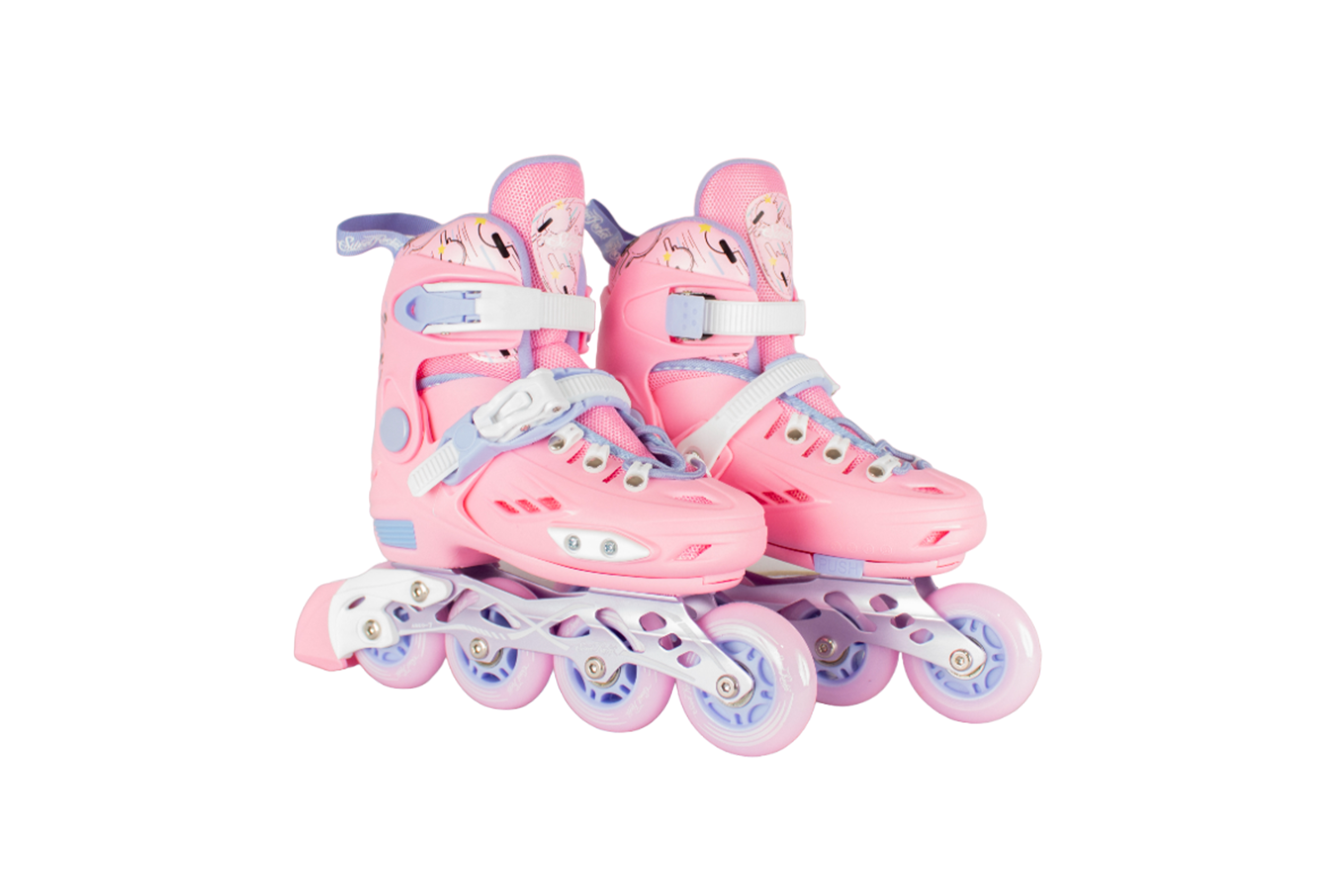 Foto 2 pulgar | Patines Sweet Rocket Rosas con Protecciones