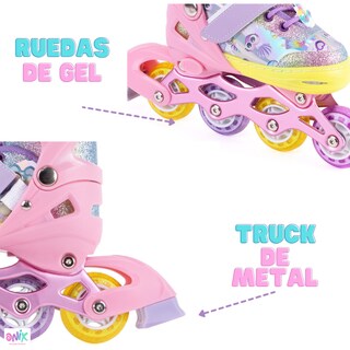Foto 5 | Patines De Línea Ajustables Onix Multicolor Glitter Con Kit De Protección Para Niña