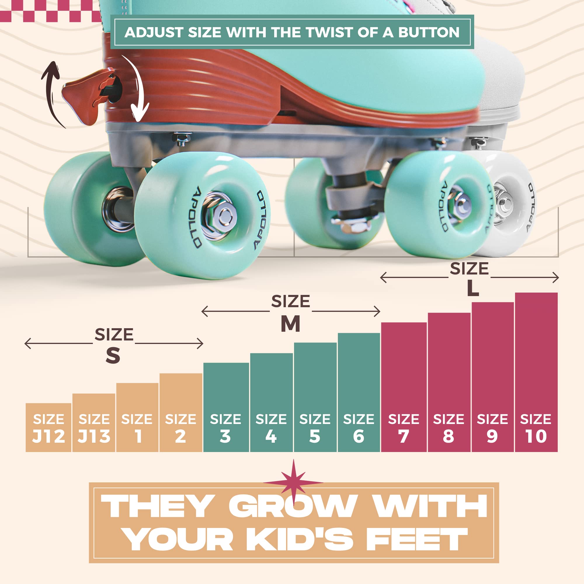Foto 5 | Patines Apollo Lagoon S/j12-2 Para Mujeres Y Niñas - Venta Internacional.