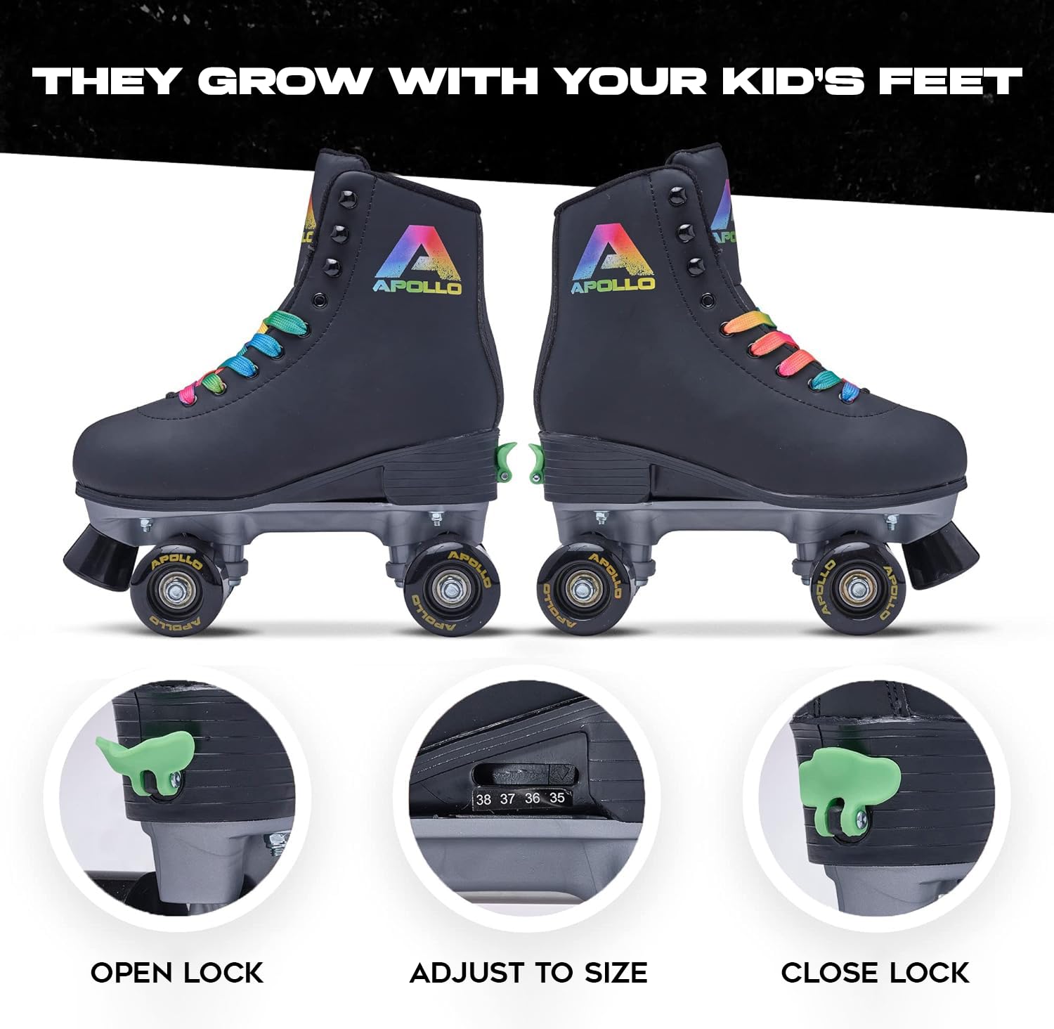 Foto 5 | Patines Apollo Rodeo Drive Para Mujer, Tamaño Ajustable - Venta Internacional.