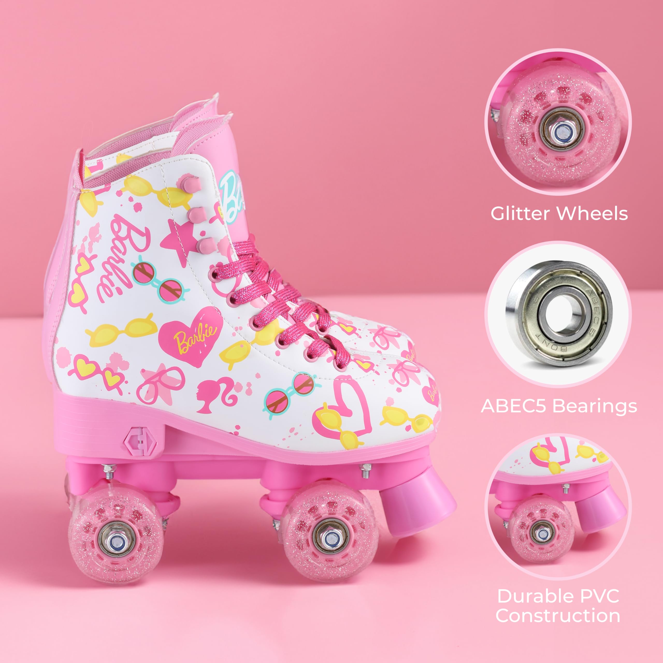 Foto 3 pulgar | Patines Barbie Ajustables De 3 A 6 Tallas Para Niñas - Venta Internacional.
