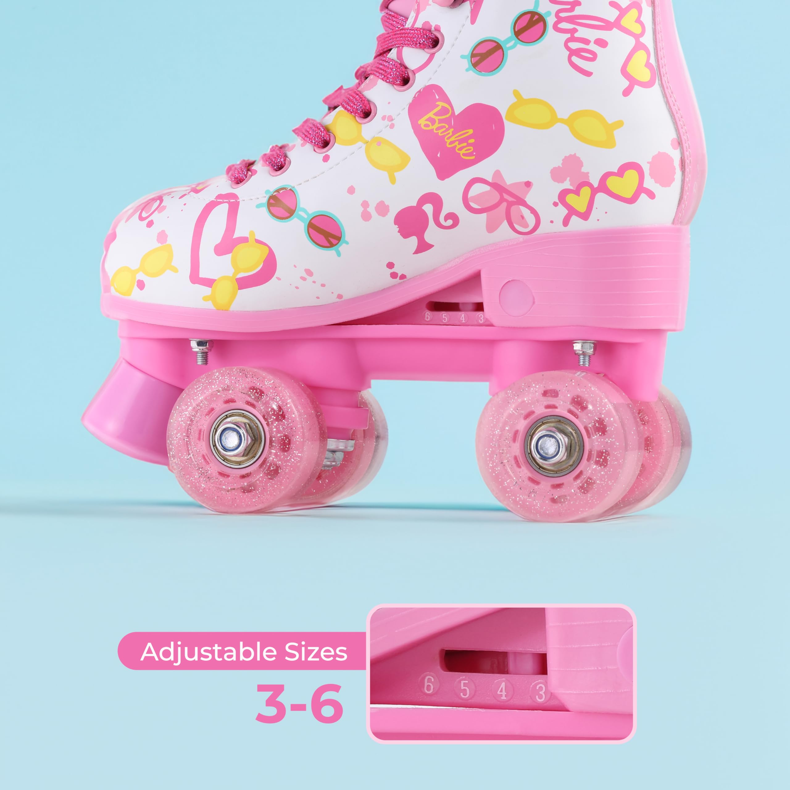 Foto 4 pulgar | Patines Barbie Ajustables De 3 A 6 Tallas Para Niñas - Venta Internacional.