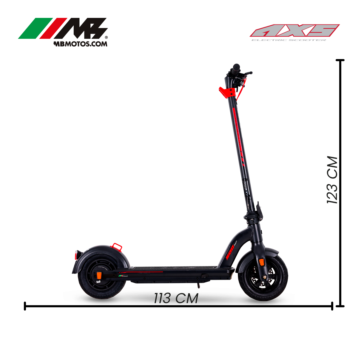Foto 6 pulgar | Scooter Eléctrico Axs Ng 500 Rojo Rojo