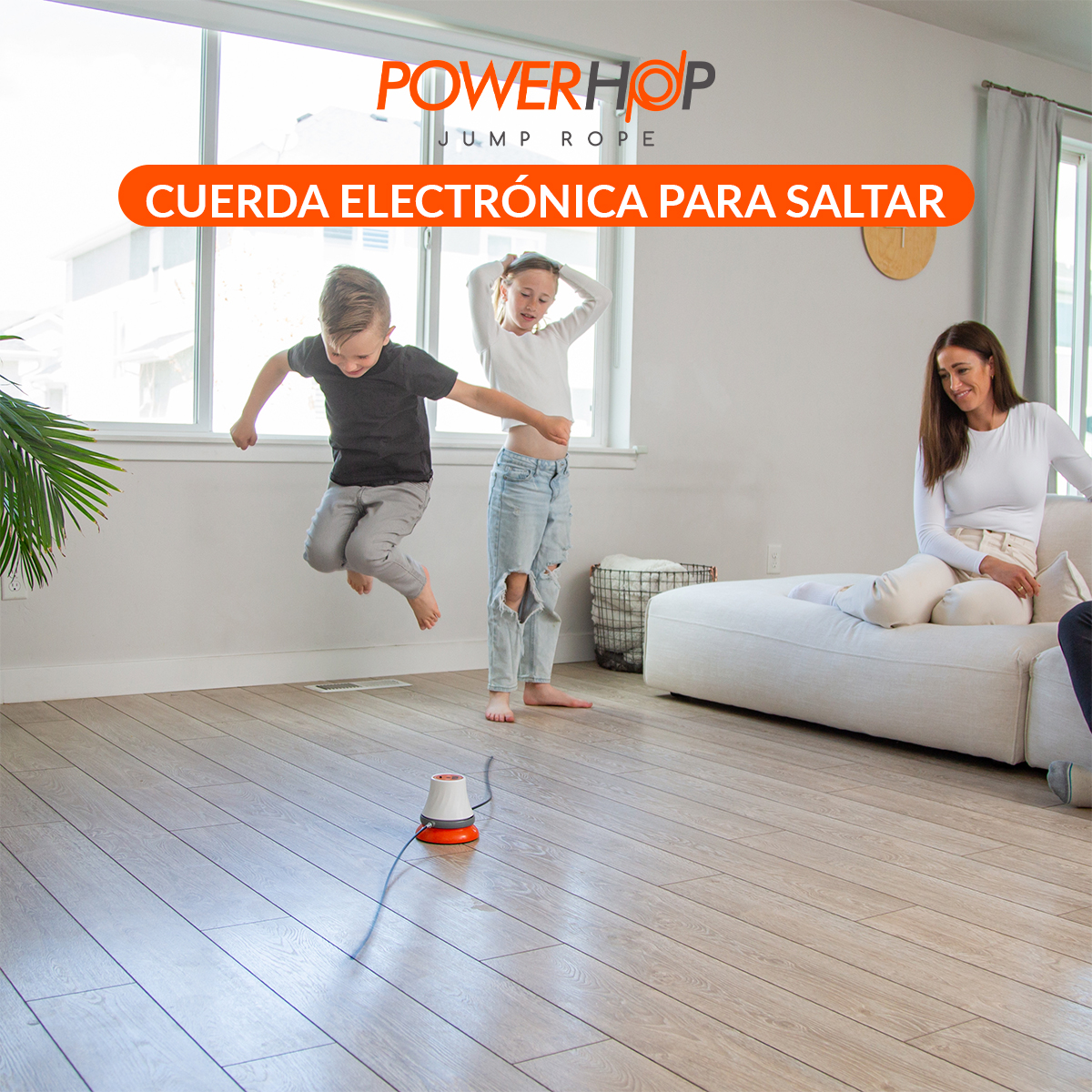 Foto 3 pulgar | Cuerda Electrónica Para Saltar Tv Ofertas Color Blanco Power Hop Portátil