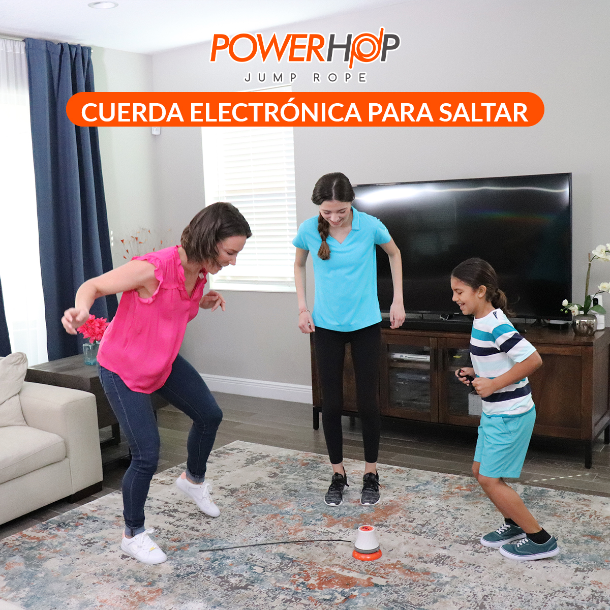 Foto 9 pulgar | Cuerda Electrónica Para Saltar Tv Ofertas Color Blanco Power Hop Portátil