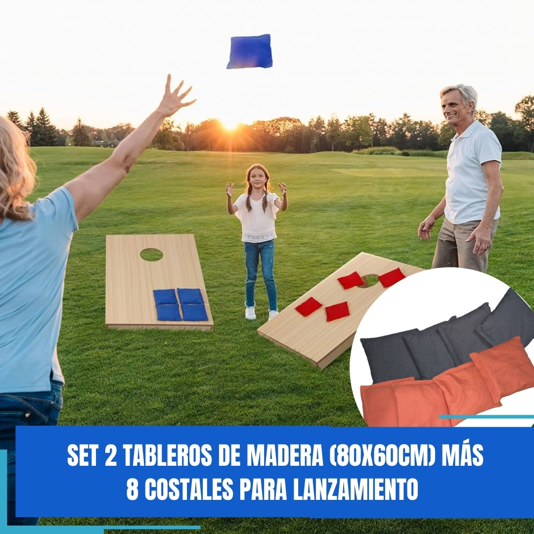 Foto 9 pulgar | Juego De Madera Cornhole Portátil (80x60cm) Con 8 Costales Para Lanzamiento