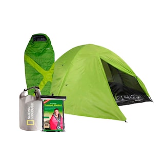 Foto 1 | Bolsa de Dormir Tucson/ Casa de Campaña Stansport/ Bolsa Seca National Geographic/ Manta Térmica Coghlans