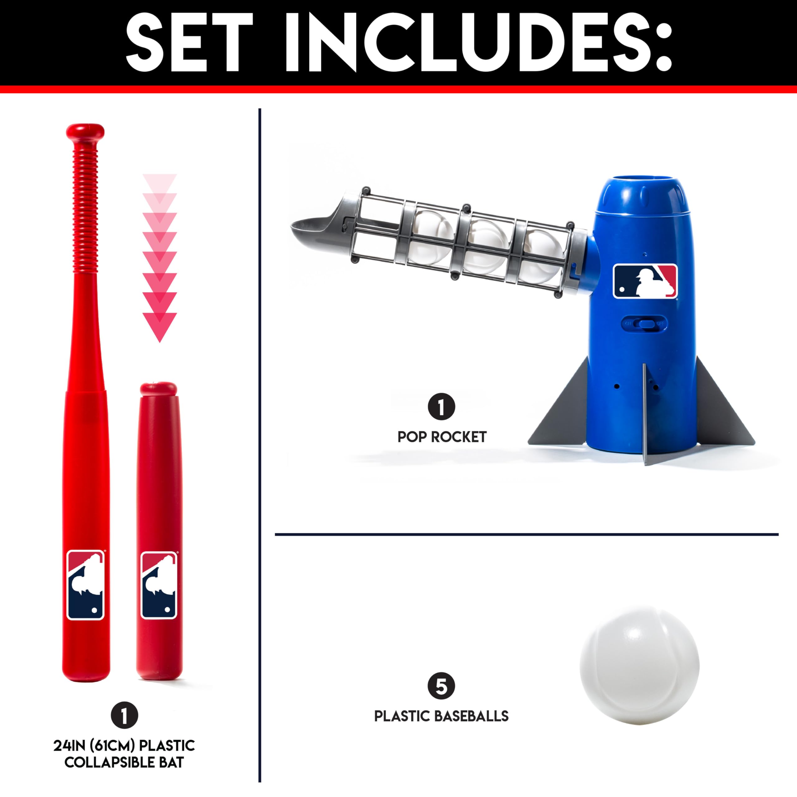 Foto 3 pulgar | Máquina De Lanzar Franklin Sports Mlb Kids Pop Rocket - Venta Internacional.