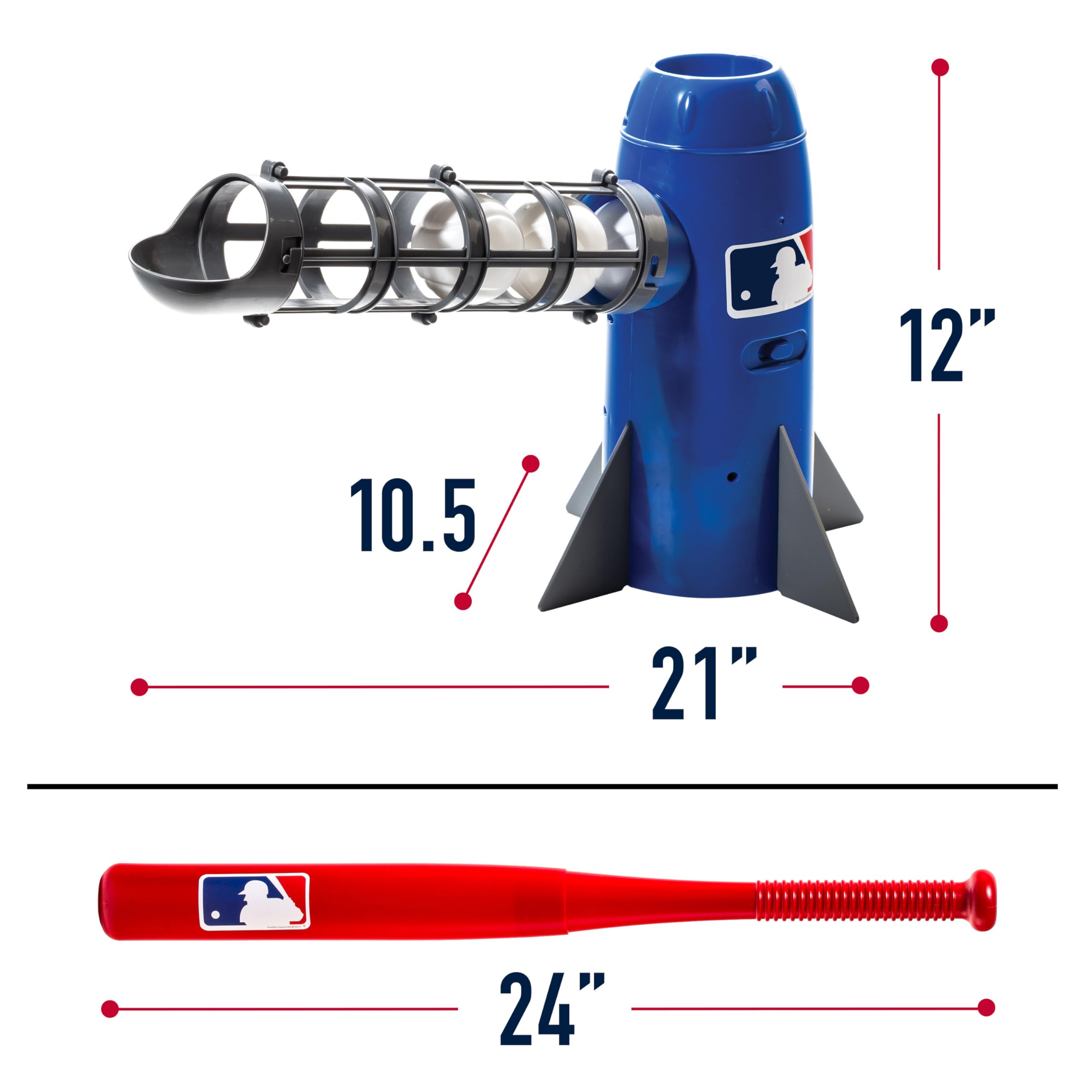 Foto 4 pulgar | Máquina De Lanzar Franklin Sports Mlb Kids Pop Rocket - Venta Internacional.
