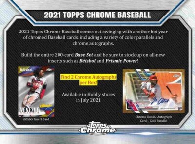 Foto 2 | Baseball Hobby Box Topps Chrome 2021 - Venta Internacional.