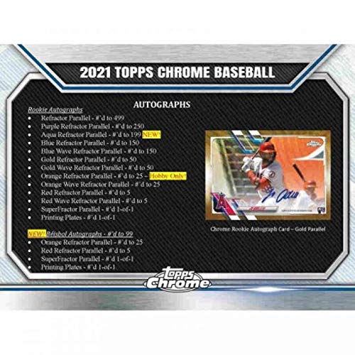 Foto 5 pulgar | Baseball Hobby Box Topps Chrome 2021 - Venta Internacional.