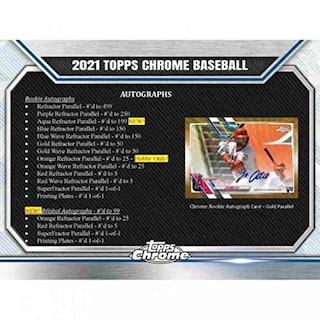 Foto 4 | Baseball Hobby Box Topps Chrome 2021 - Venta Internacional.
