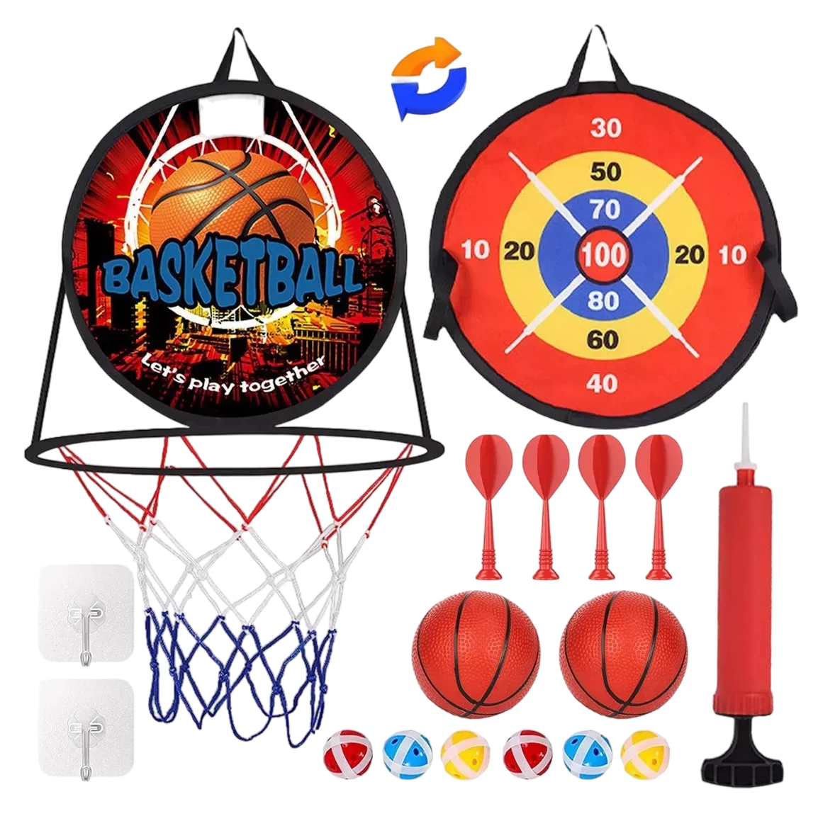 Minicanasta de Basquetbol Belug para Niños + Juego de Dardos