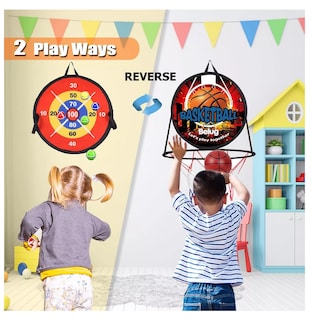Foto 5 | Mini Canastas de Basketball con Juego de Dardos Belug para Niños