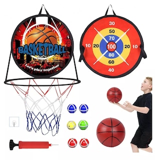 Foto 3 | Mini Canastas De Basketball Para Niños Con Juego De Dardos