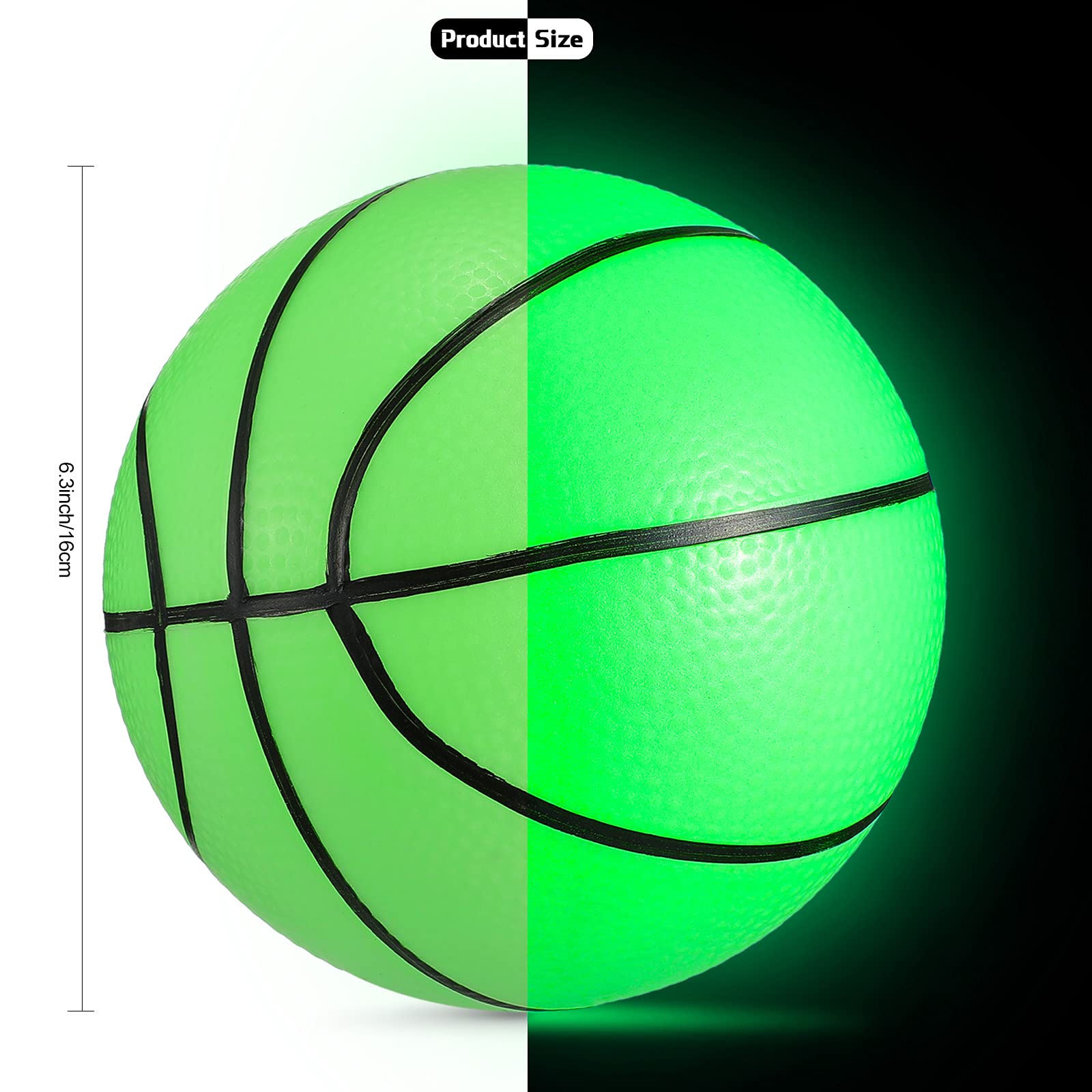 Foto 4 pulgar | Minibaloncesto Skylety Hicarer Que Brilla En La Oscuridad (16 Cm), 4 Unidades - Venta Internacional.