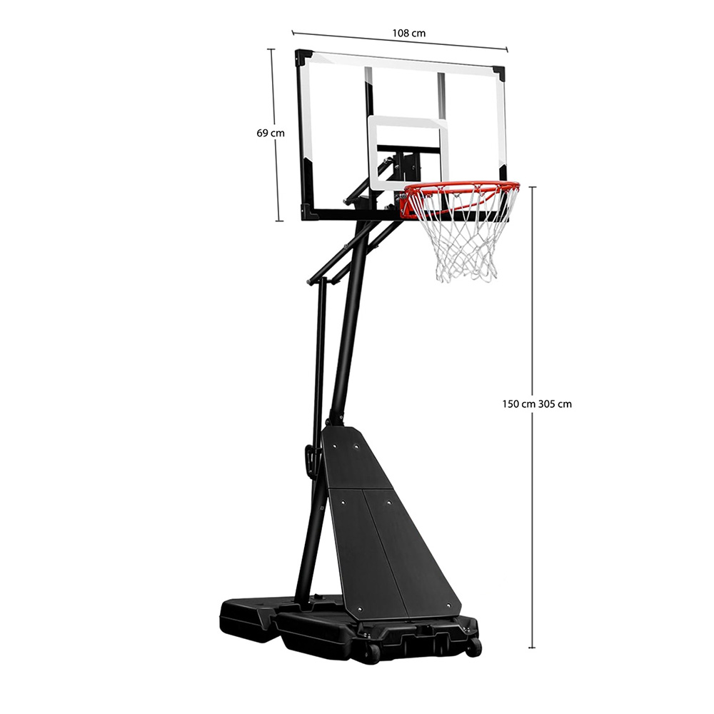 Foto 4 pulgar | Canasta Pro Portatil Basketball Ajustable 1.5 A 3.05m Rebote