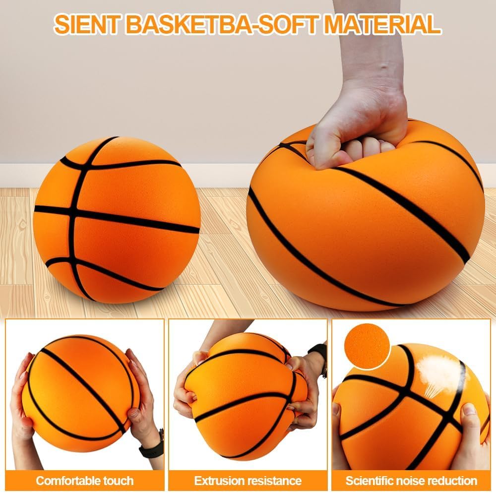 Foto 4 pulgar | Juguete Silent Basketball Driblable Número 7 24 Cm - Venta Internacional