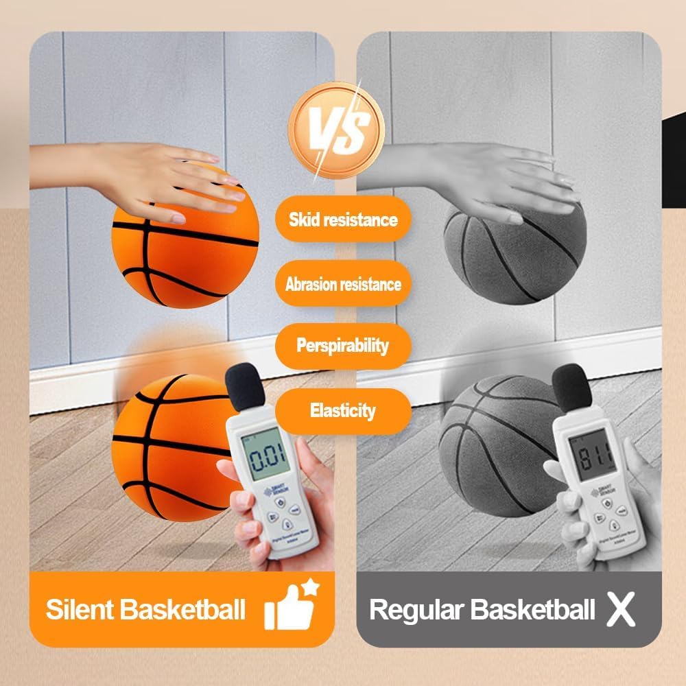 Foto 7 pulgar | Juguete Silent Basketball Driblable Número 7 24 Cm - Venta Internacional