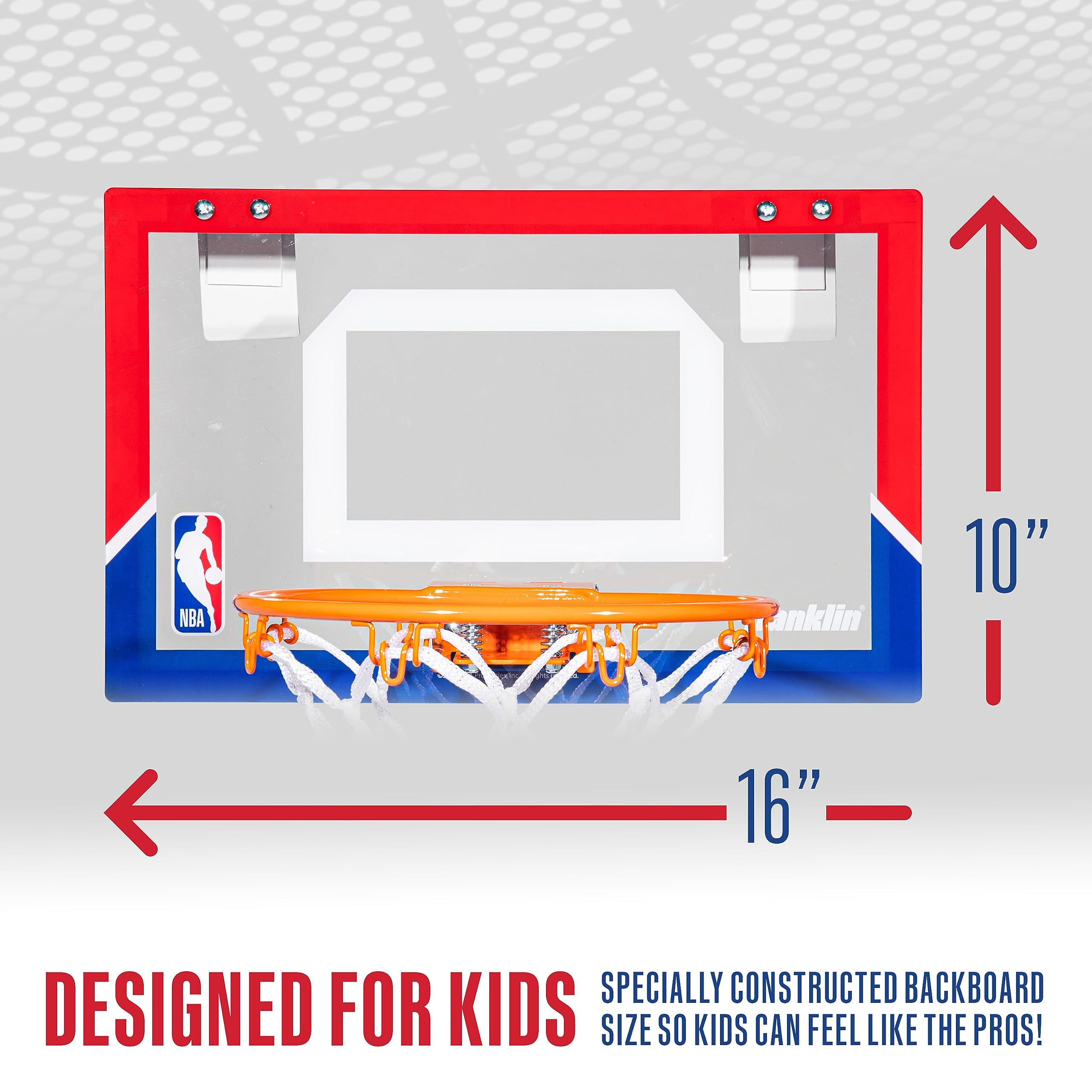 Foto 5 pulgar | Miniaro De Baloncesto Franklin Sports Nba Kids Con 30 Pegatinas - Venta Internacional.