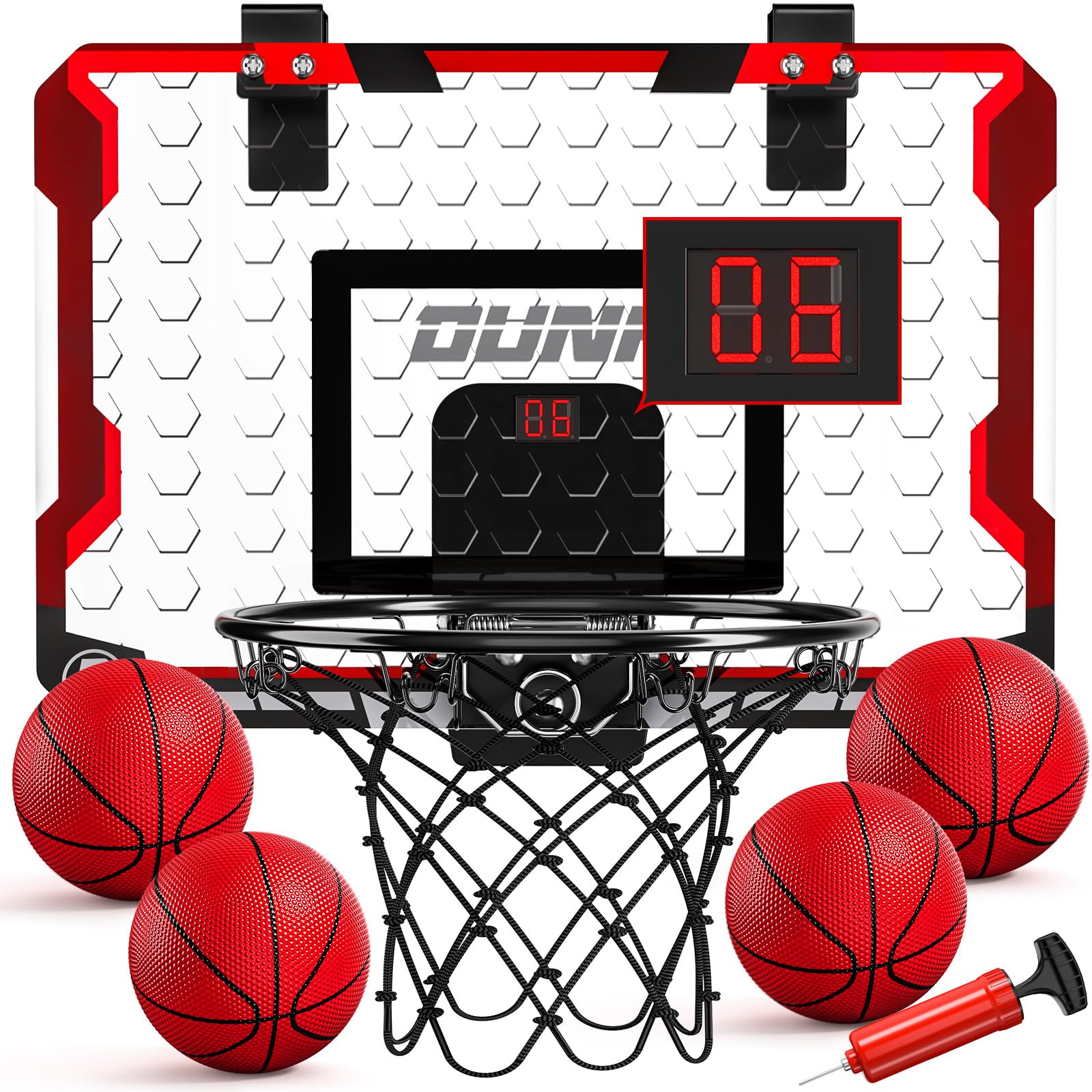 Foto 2 pulgar | Canasta De Baloncesto Temi Indoor Con 4 Pelotas Y Marcador Electrónico - Venta Internacional.