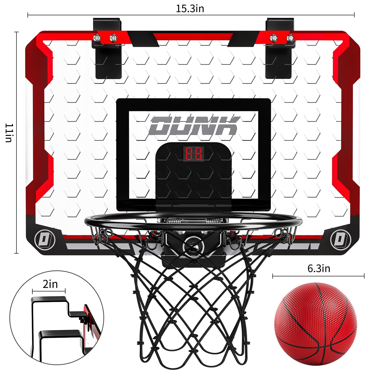 Foto 3 pulgar | Canasta De Baloncesto Temi Indoor Con 4 Pelotas Y Marcador Electrónico - Venta Internacional.
