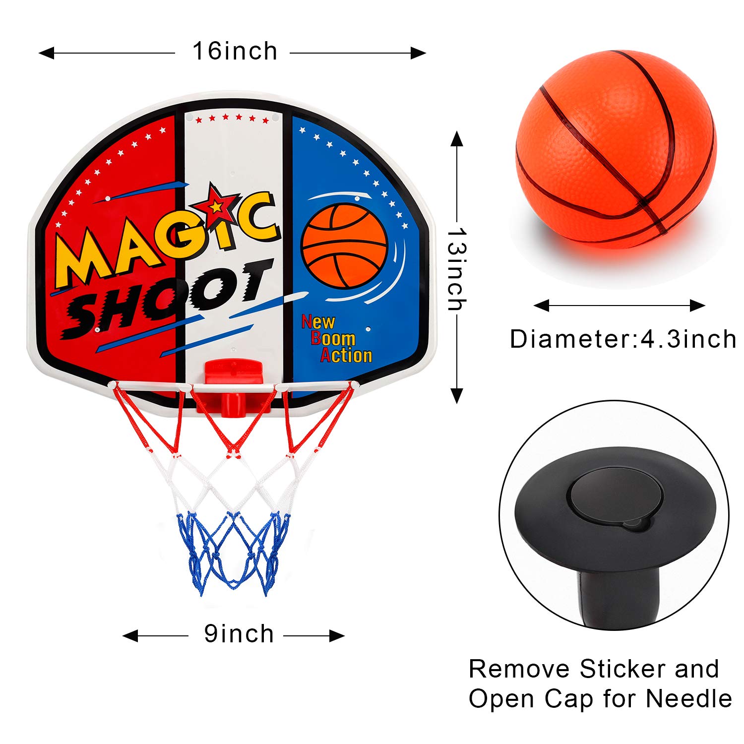 Foto 7 pulgar | Miniaro de Baloncesto Liberty Imports Magic Shot Kids 16 x 13 cm - Venta Internacional