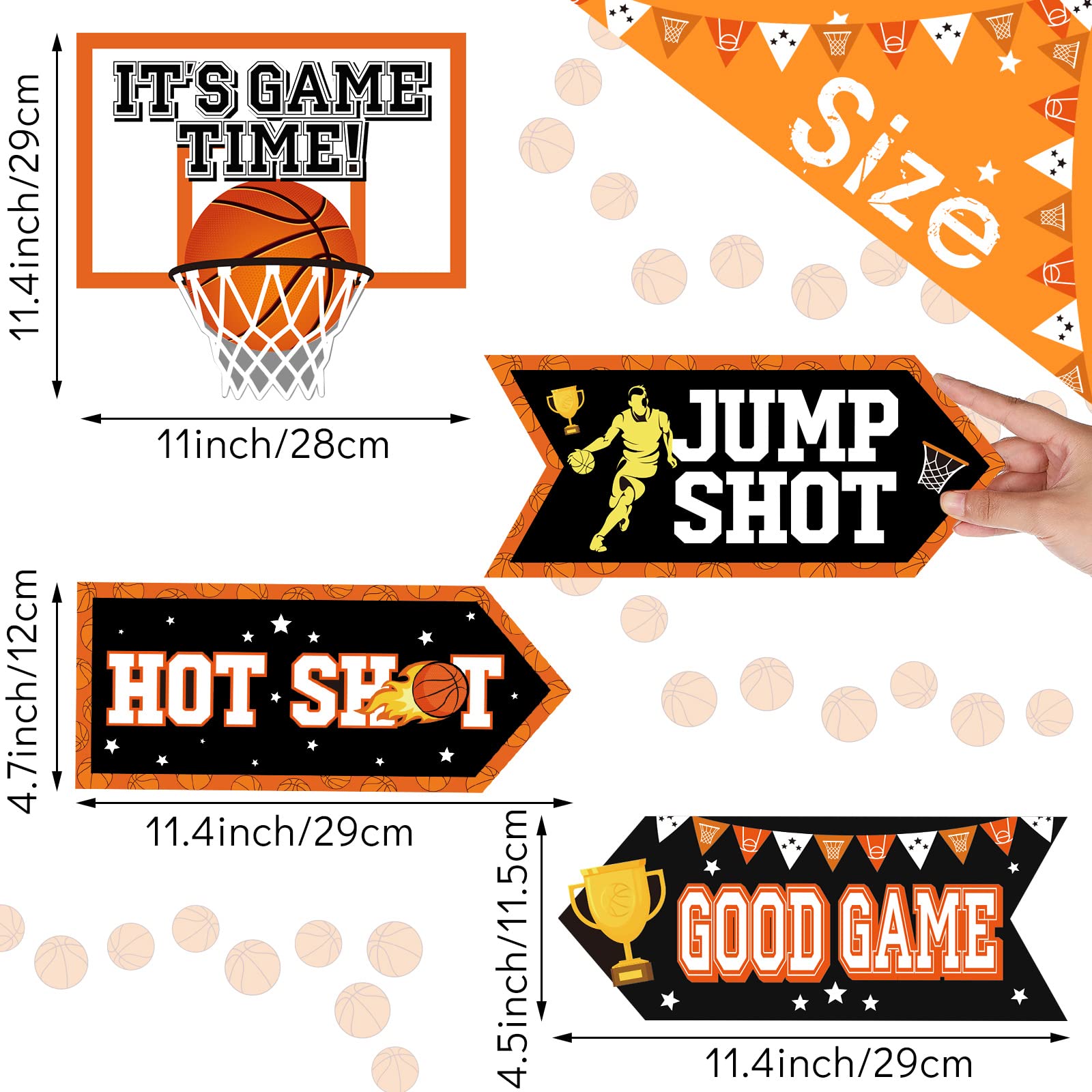Foto 3 pulgar | Letrero Decorativo Para Fiestas De Baloncesto, 20 Piezas, Para Niños Y Adolescentes - Venta Internacional.