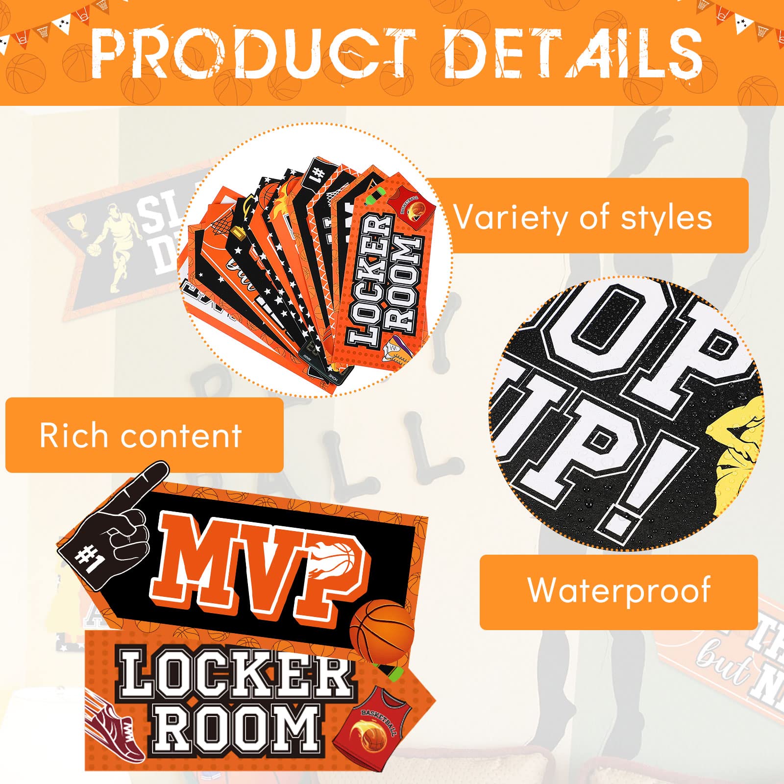Foto 3 | Letrero Decorativo Para Fiestas De Baloncesto, 20 Piezas, Para Niños Y Adolescentes - Venta Internacional.