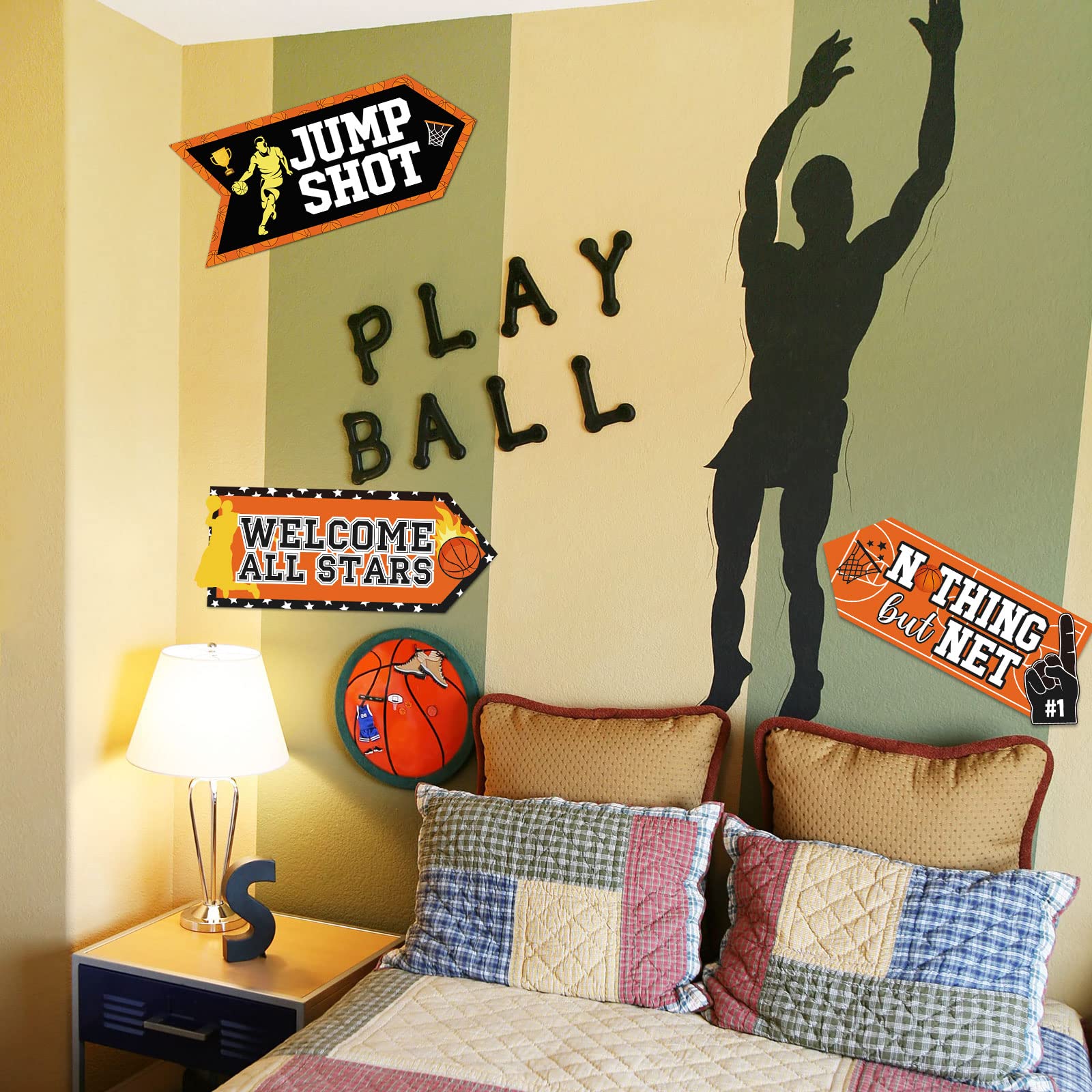 Foto 7 pulgar | Letrero Decorativo Para Fiestas De Baloncesto, 20 Piezas, Para Niños Y Adolescentes - Venta Internacional.