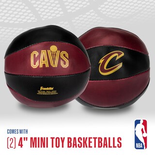 Foto 2 | Balones De Baloncesto De Juguete Franklin Sports Nba Cleveland Cavaliers De 4 Pulgadas - Venta Internacional.