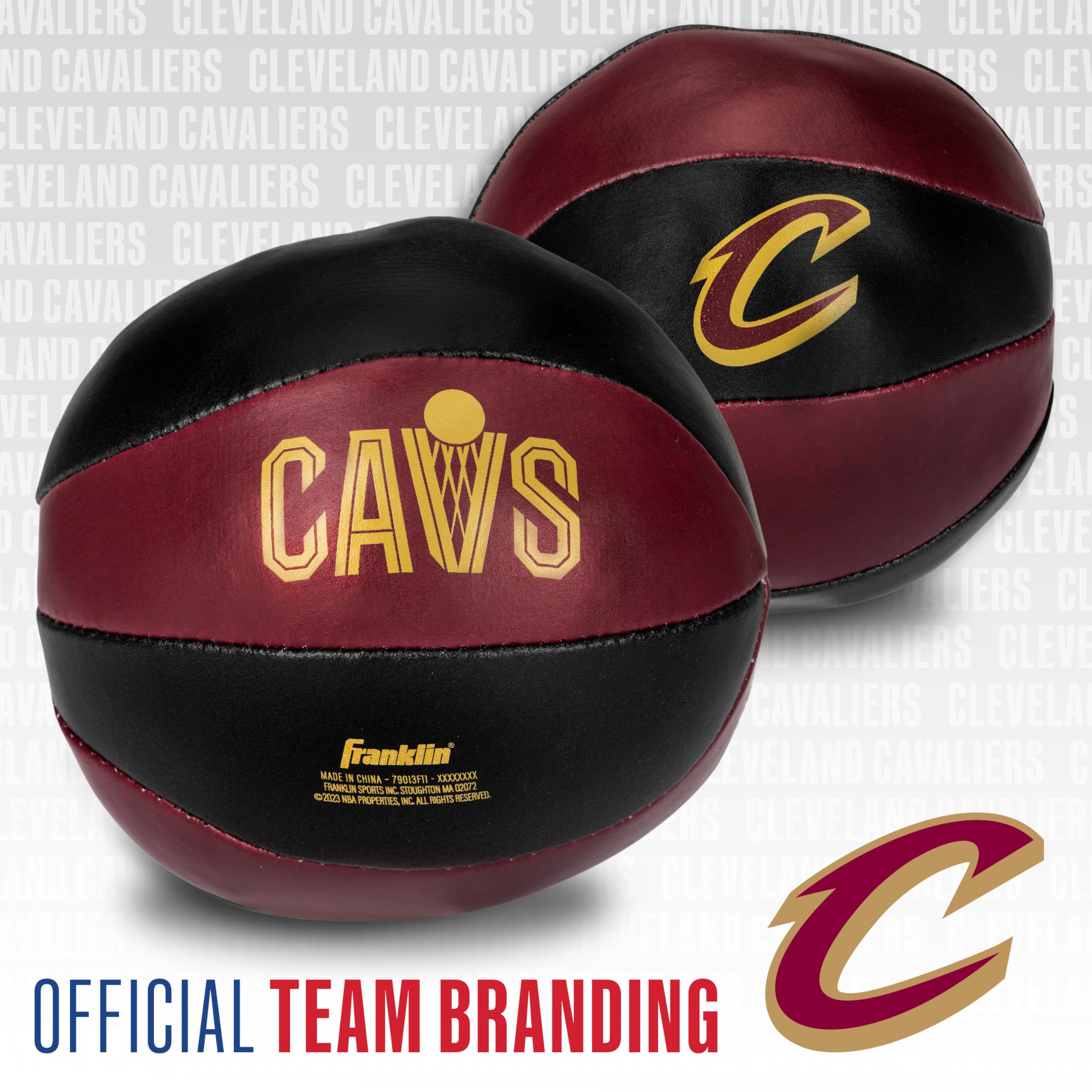 Foto 5 pulgar | Balones De Baloncesto De Juguete Franklin Sports Nba Cleveland Cavaliers De 4 Pulgadas - Venta Internacional.
