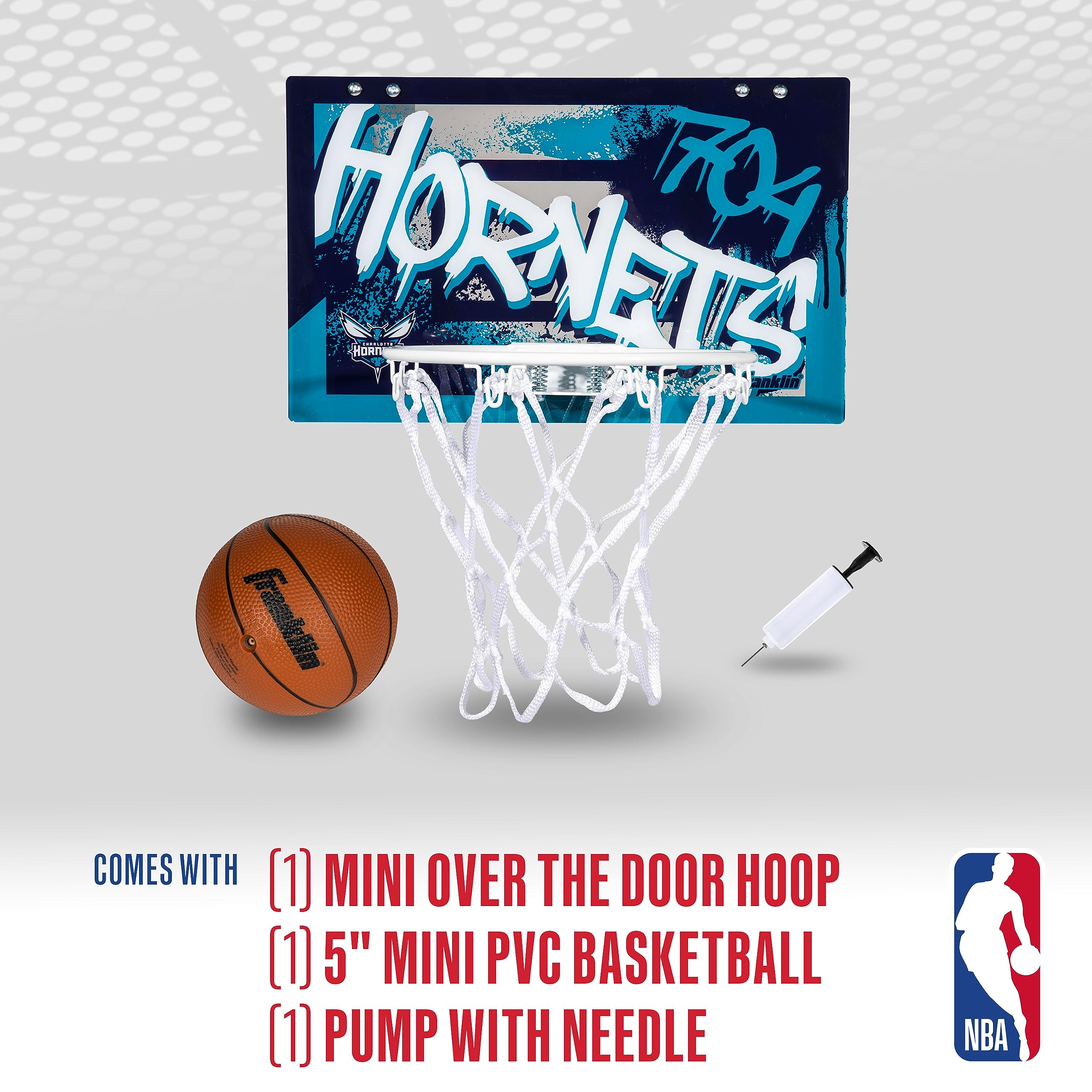 Foto 3 pulgar | Canasta De Baloncesto Franklin Sports Nba Charlotte Hornets Kids - Venta Internacional.