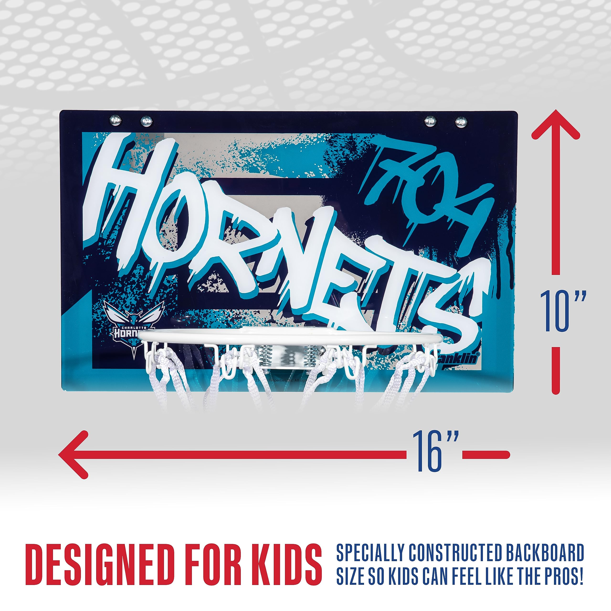 Foto 5 pulgar | Canasta De Baloncesto Franklin Sports Nba Charlotte Hornets Kids - Venta Internacional.
