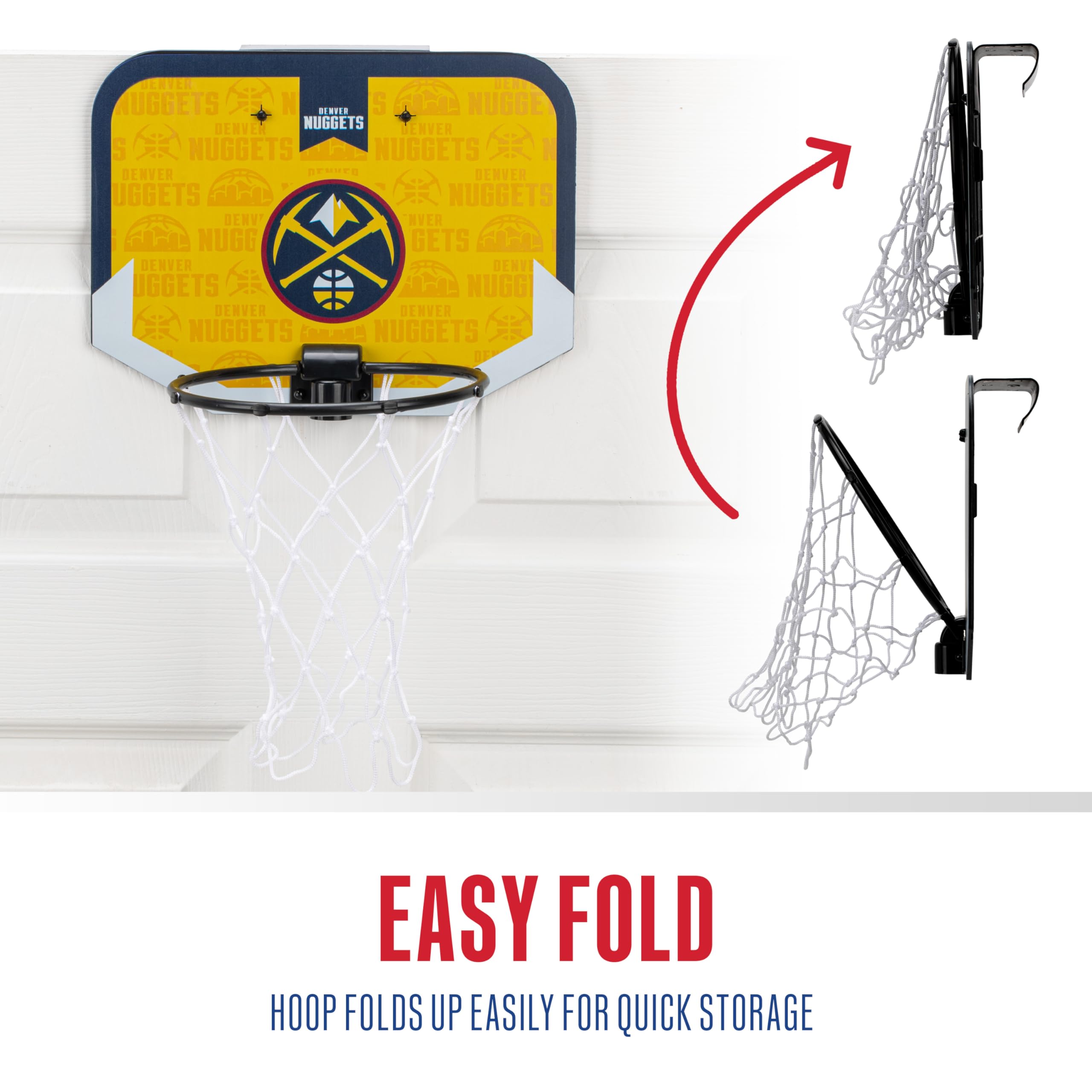 Foto 7 pulgar | Minicanasta De Baloncesto Franklin Sports Nba Denver Nuggets - Venta Internacional.