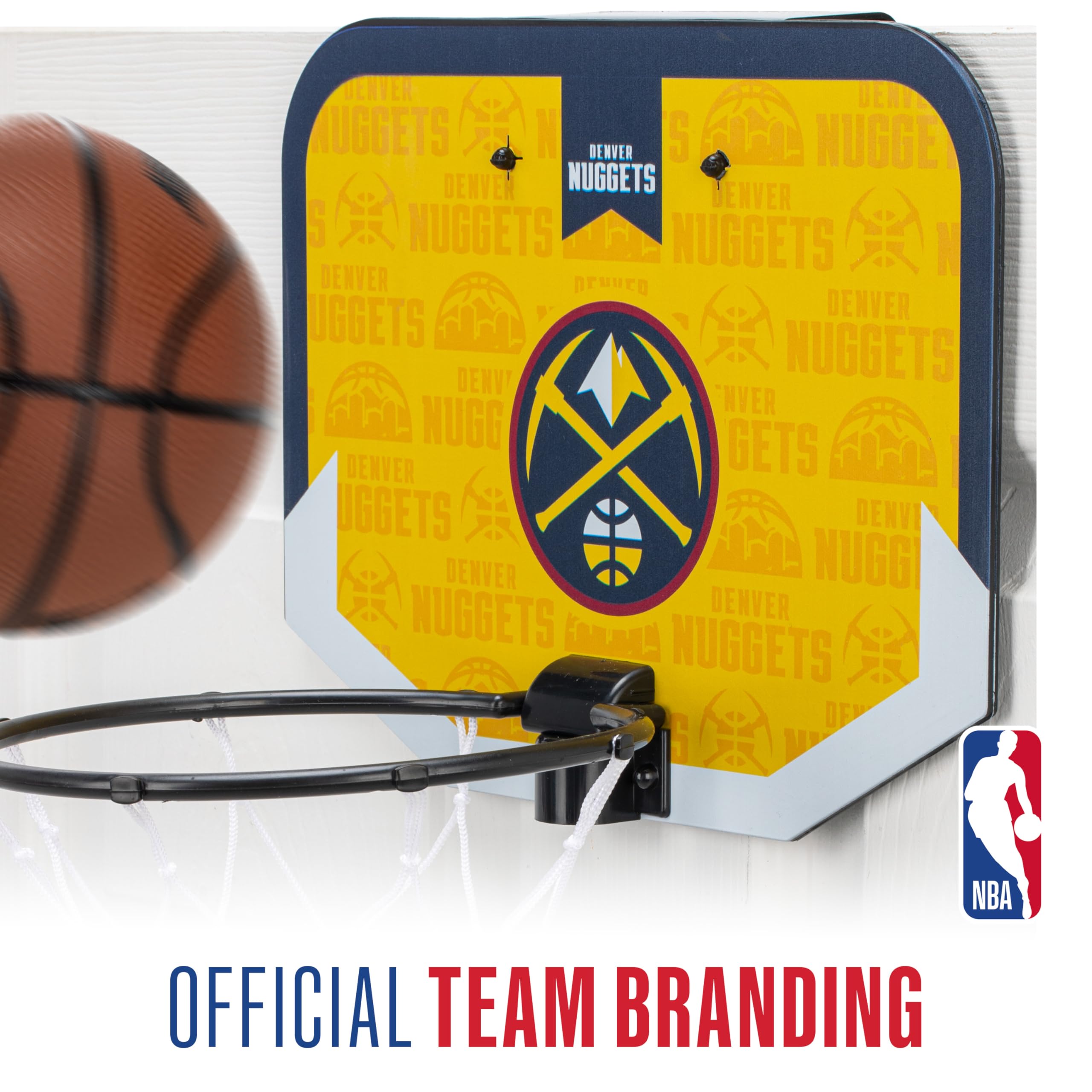 Foto 8 pulgar | Minicanasta De Baloncesto Franklin Sports Nba Denver Nuggets - Venta Internacional.