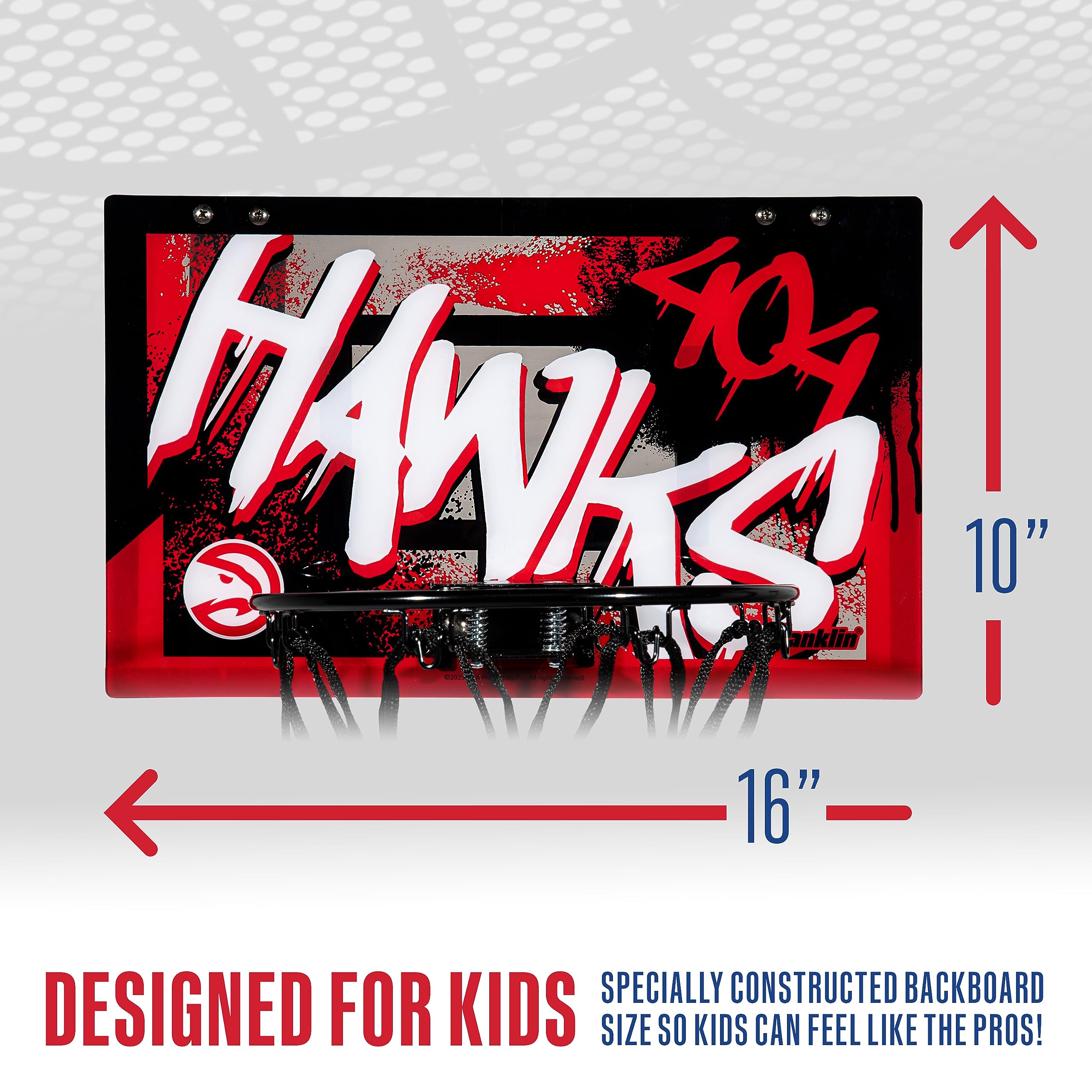 Foto 5 pulgar | Canasta De Baloncesto Franklin Sports Nba Atlanta Hawks Kids - Venta Internacional.