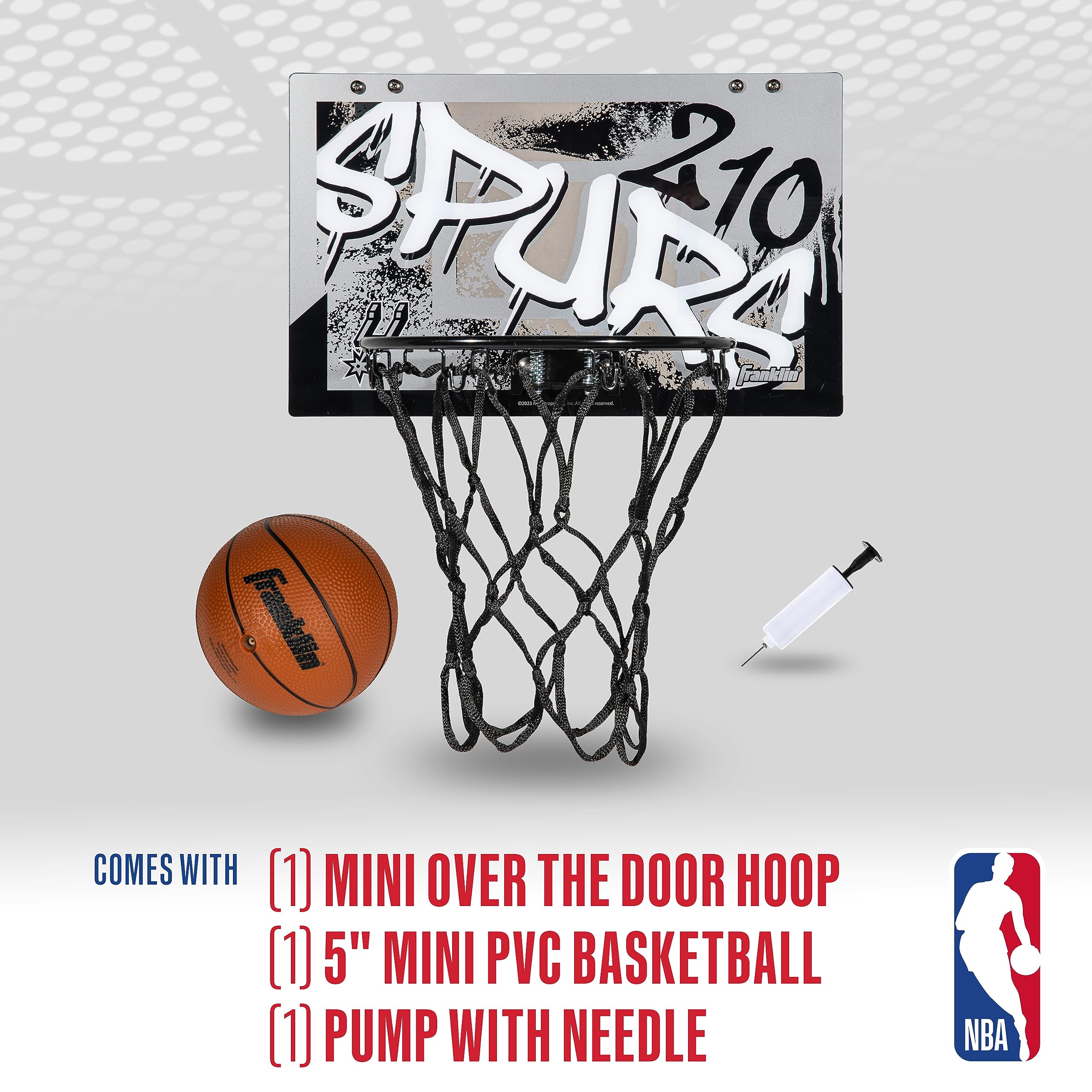 Foto 2 | Canasta De Baloncesto Franklin Sports Nba San Antonio Spurs Kids - Venta Internacional.