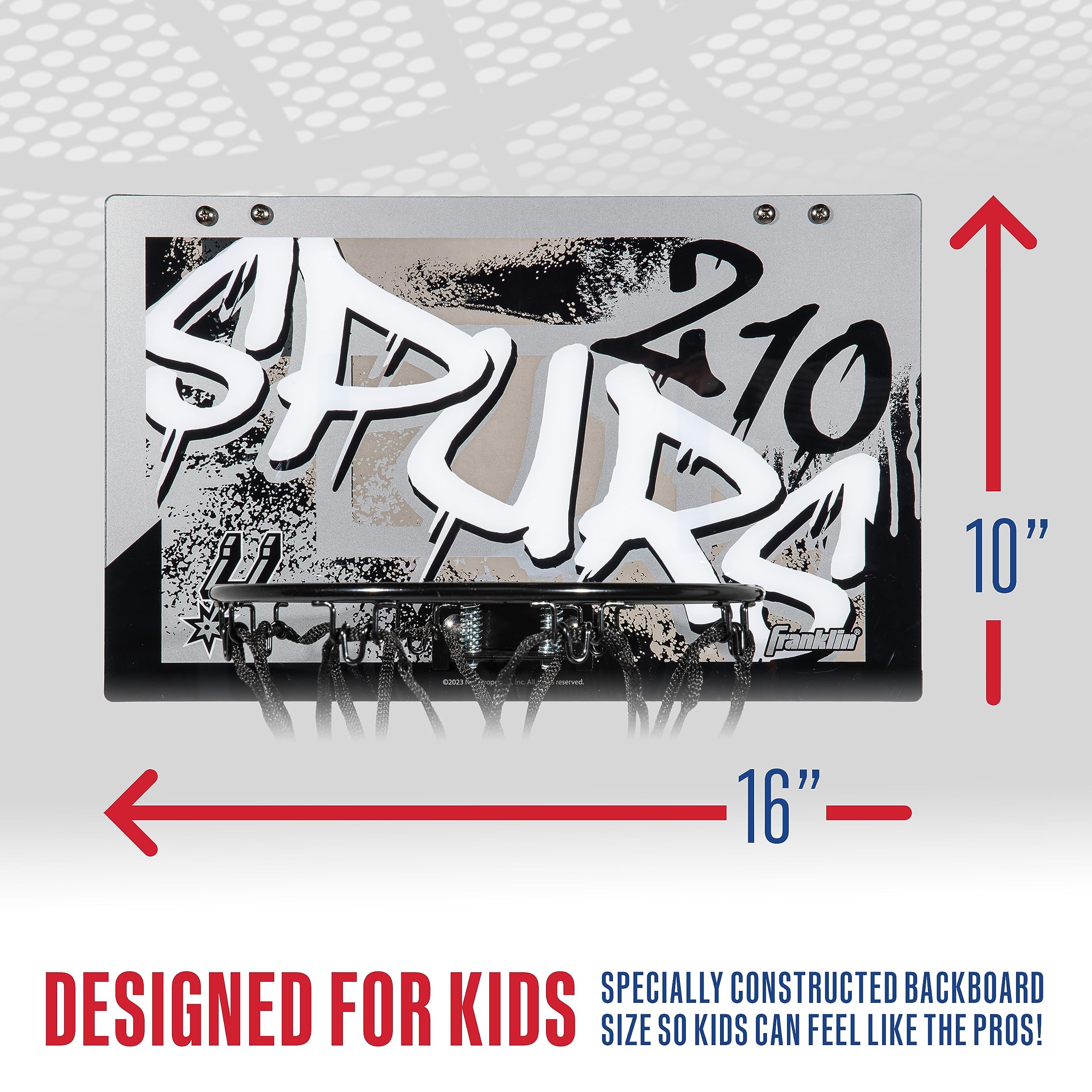Foto 5 pulgar | Canasta De Baloncesto Franklin Sports Nba San Antonio Spurs Kids - Venta Internacional.