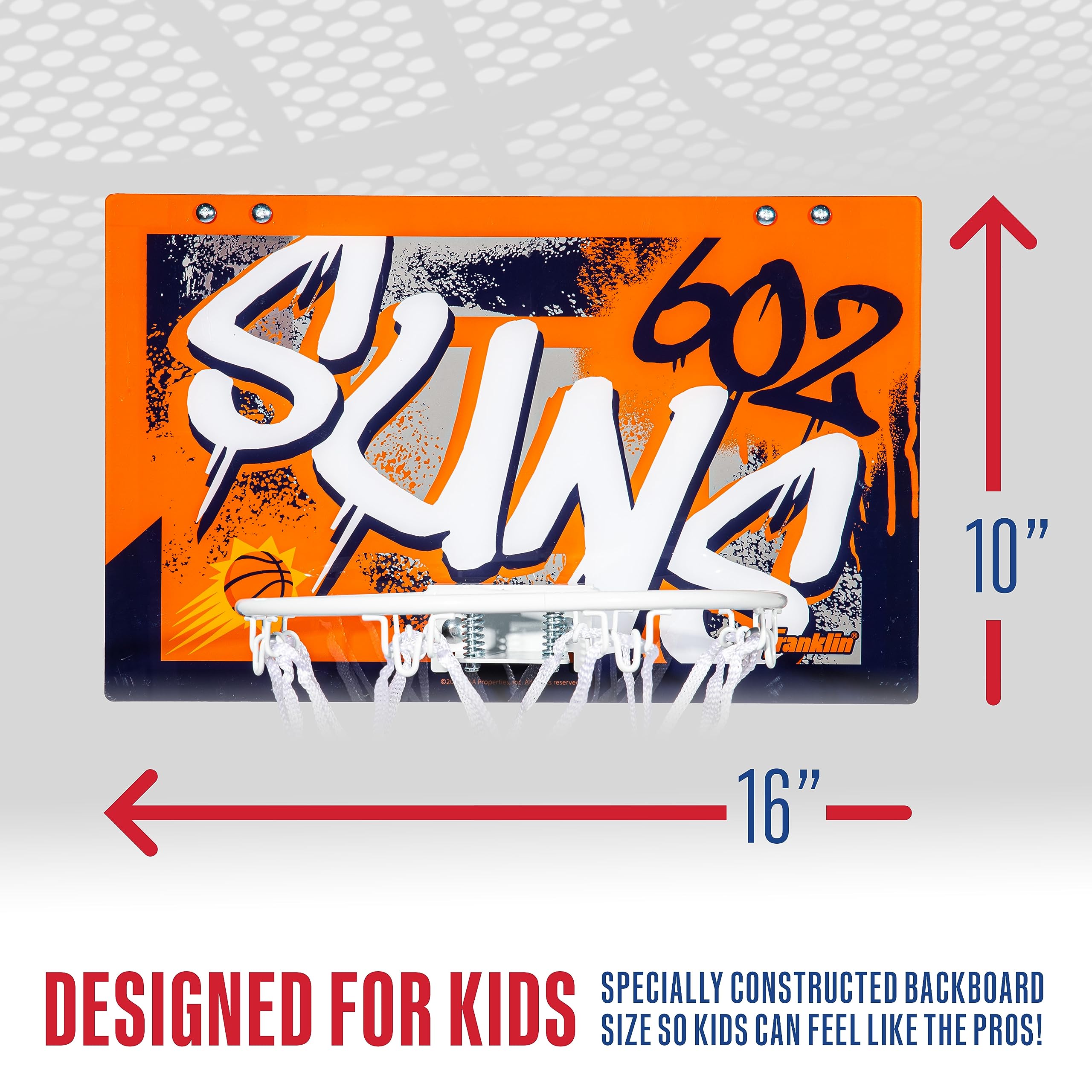 Foto 5 pulgar | Canasta De Baloncesto Franklin Sports Nba Phoenix Suns Kids - Venta Internacional.