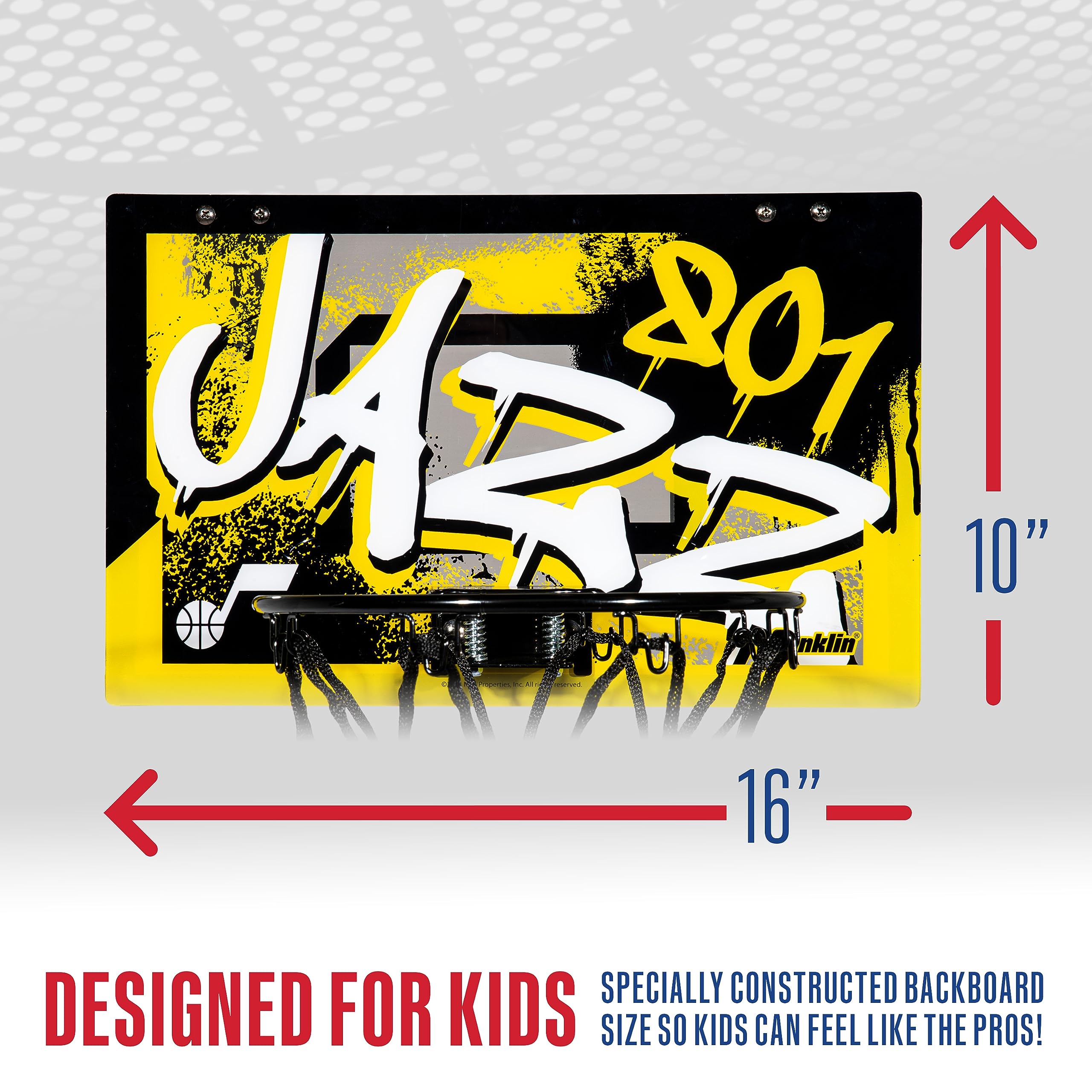 Foto 5 pulgar | Canasta De Baloncesto Franklin Sports Nba Utah Jazz Kids - Venta Internacional.