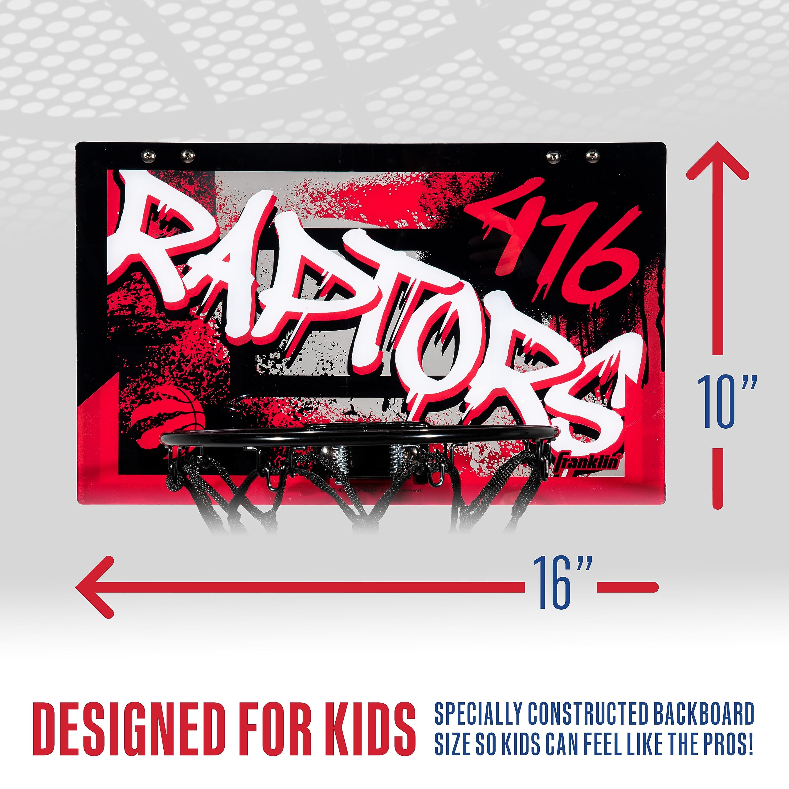Foto 5 pulgar | Canasta De Baloncesto Franklin Sports Nba Toronto Raptors Kids - Venta Internacional.