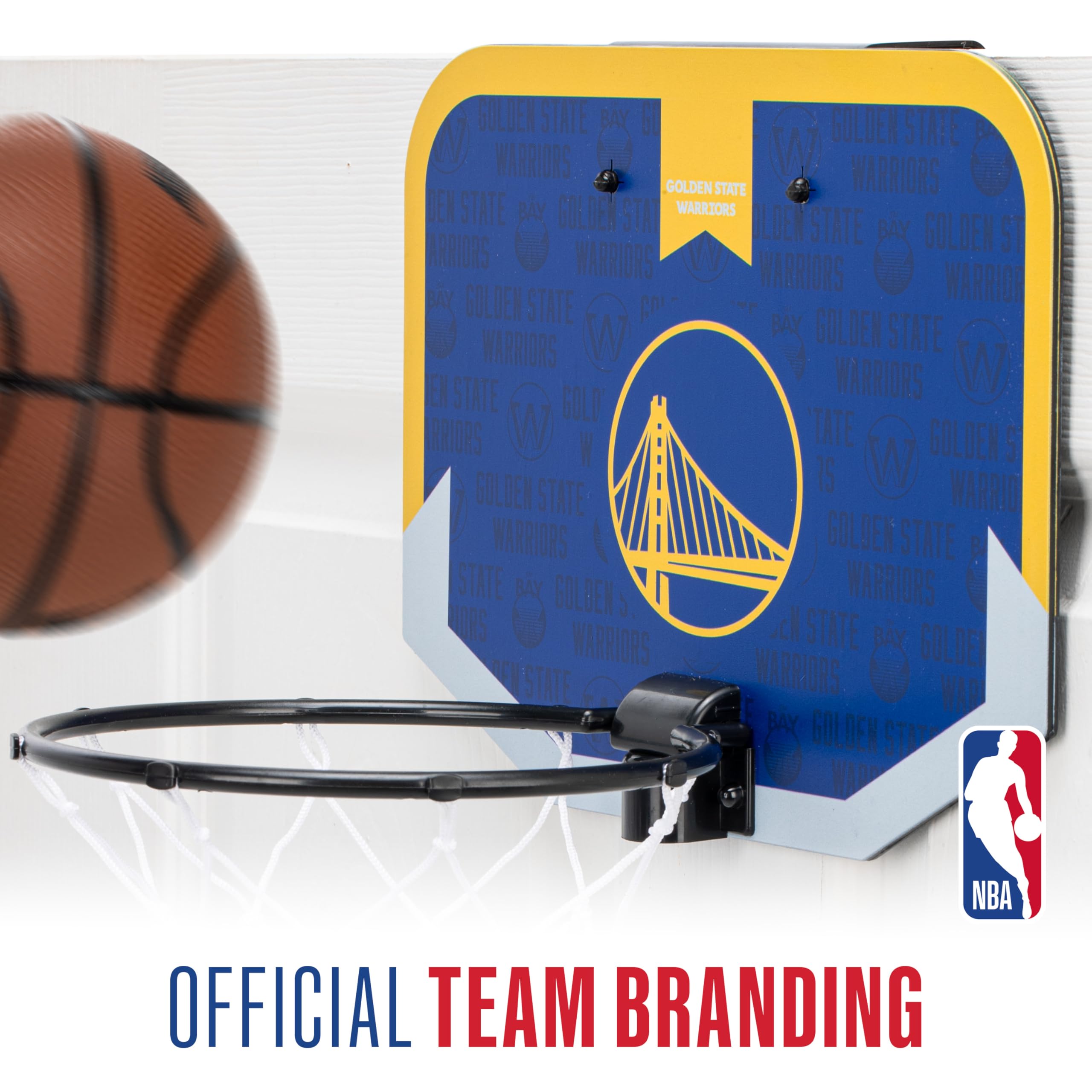 Foto 8 pulgar | Minicanasta De Baloncesto Franklin Sports Nba Golden State Warriors - Venta Internacional.