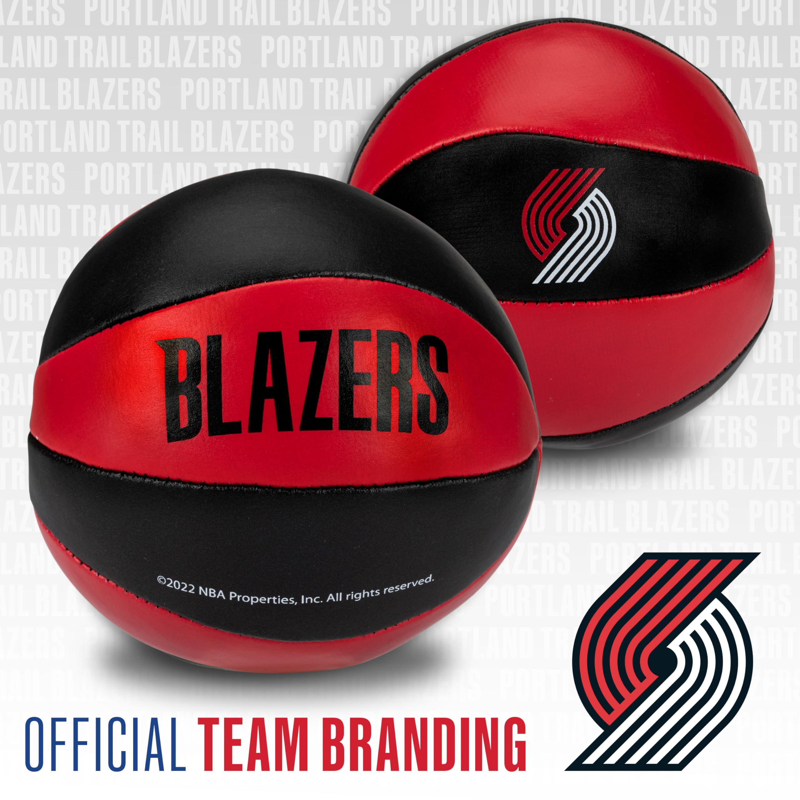 Foto 5 pulgar | Balones De Baloncesto De Juguete Franklin Sports Nba Portland Trail Blazers - Venta Internacional.