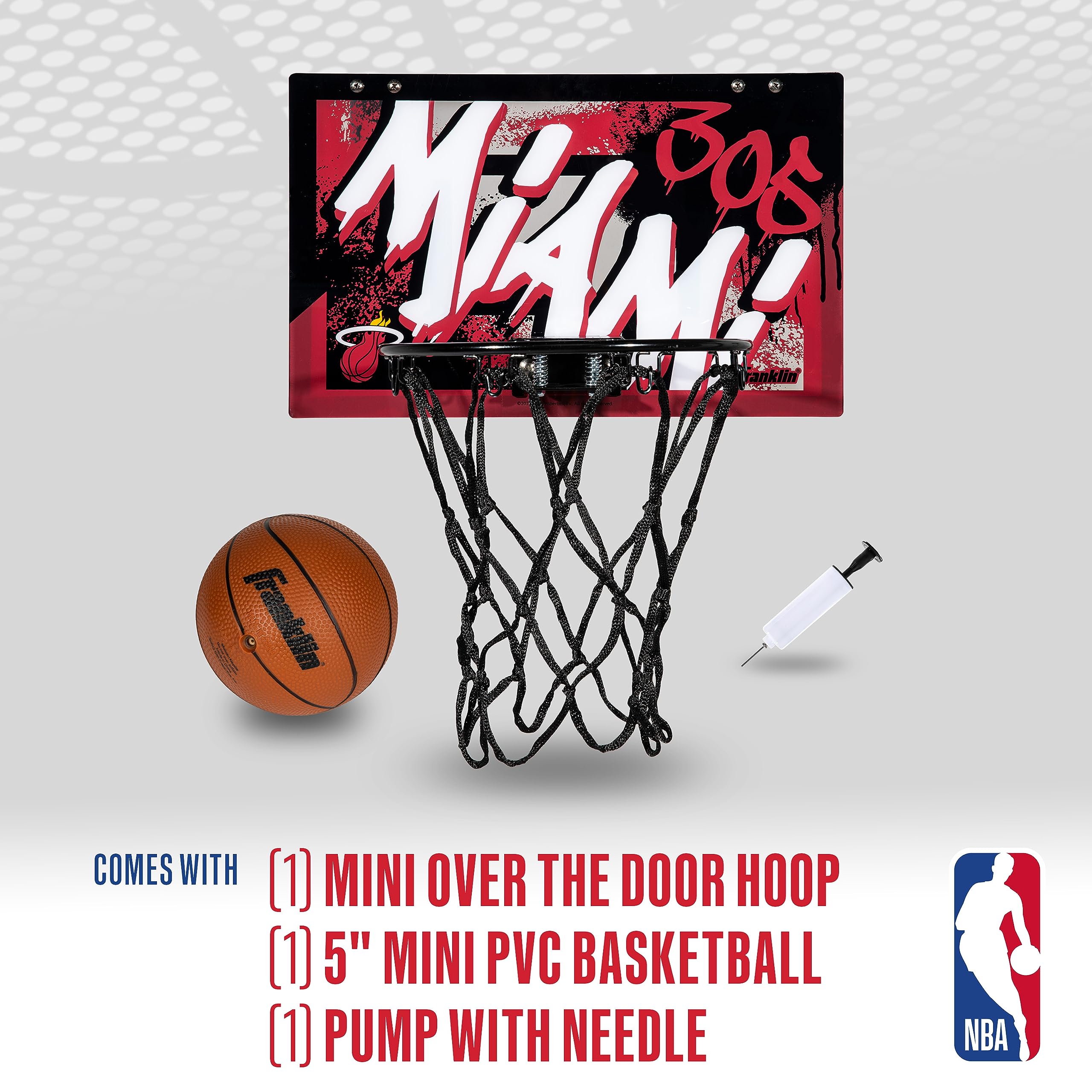 Foto 3 pulgar | Canasta De Baloncesto Franklin Sports Nba Miami Heat Kids - Venta Internacional.