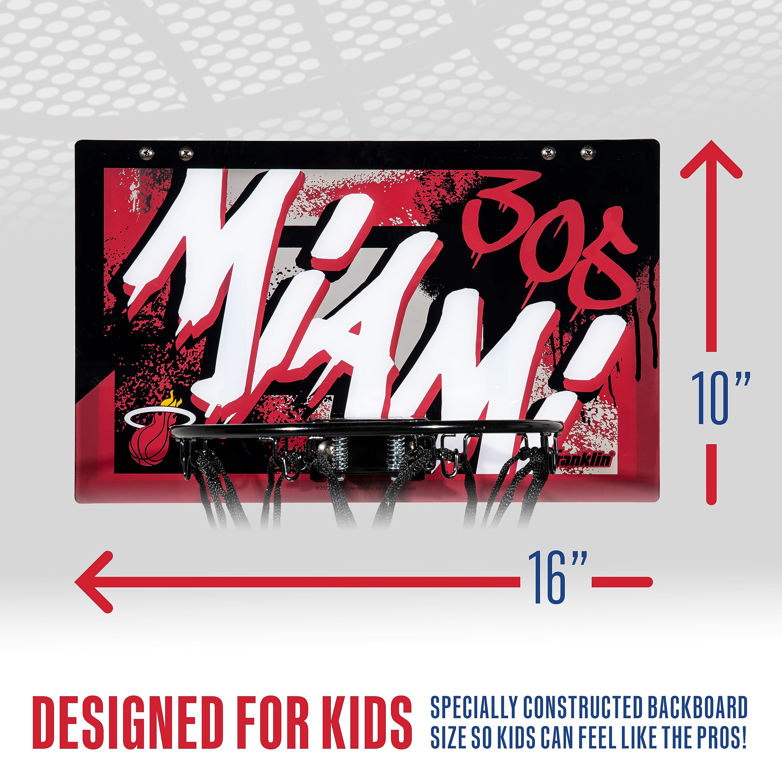 Foto 5 pulgar | Canasta De Baloncesto Franklin Sports Nba Miami Heat Kids - Venta Internacional.
