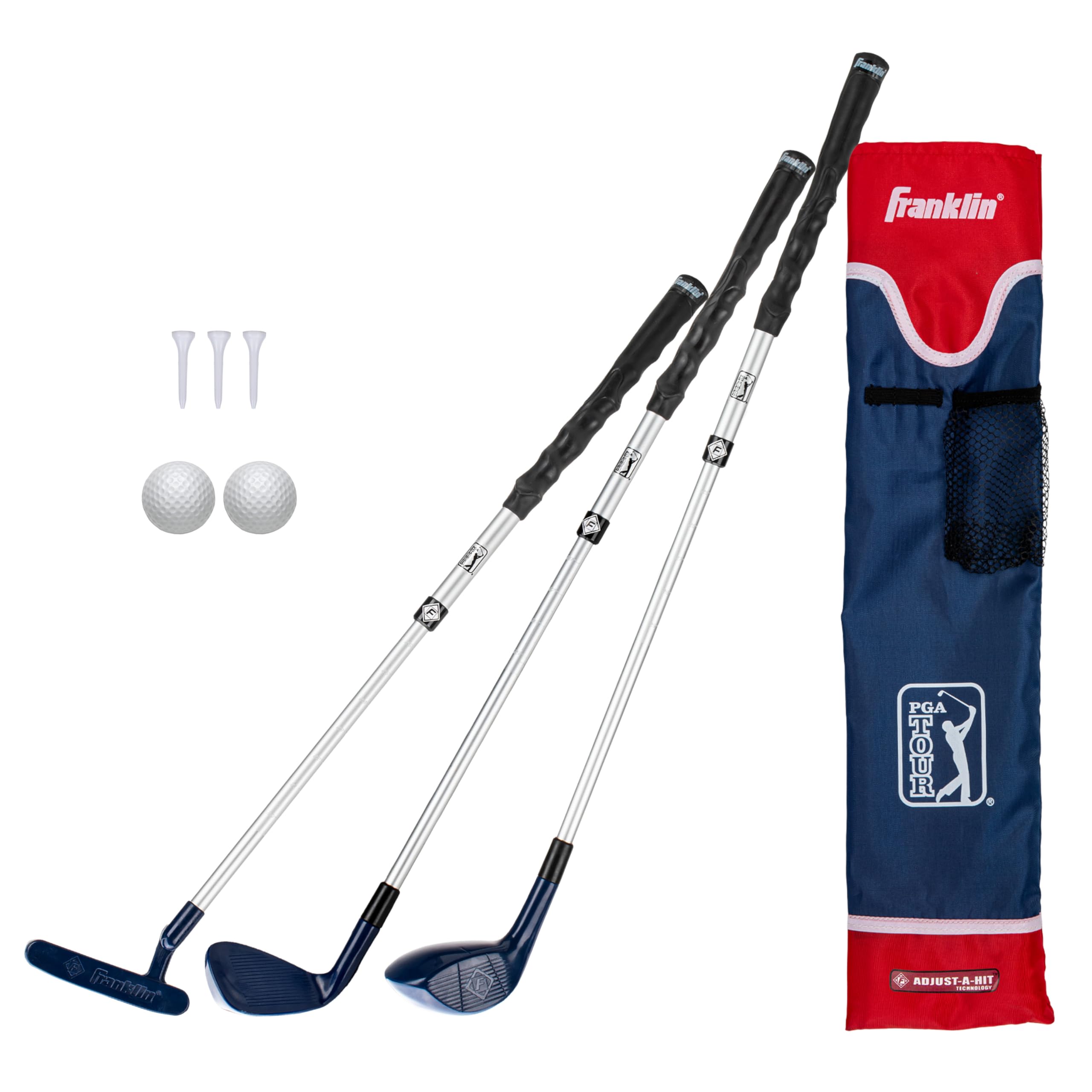 Foto 2 pulgar | Set De Golf Franklin Sports Pga Tour Kids Con Bolsa Y Pelotas Rojo/azul - Venta Internacional.