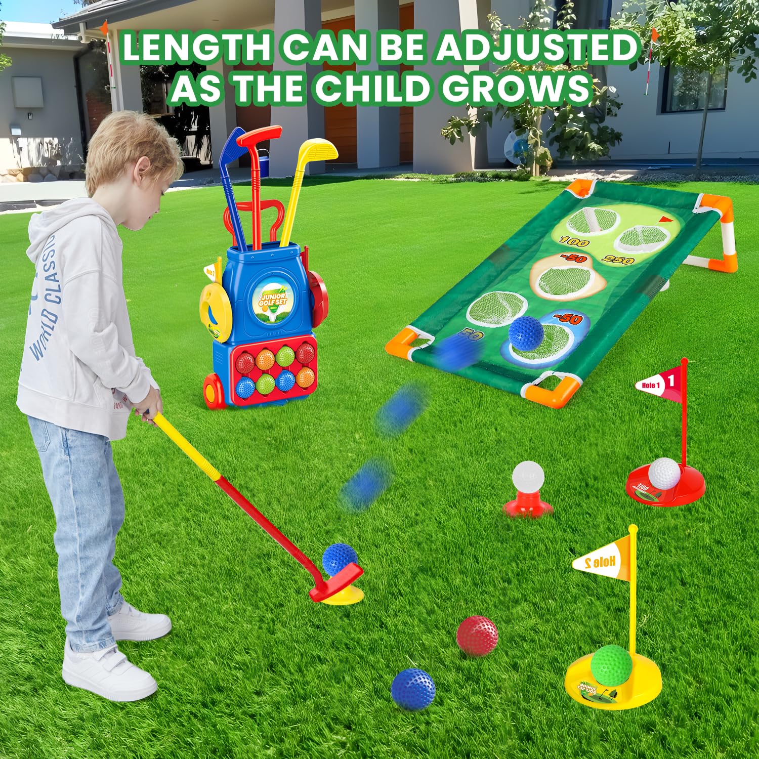Foto 6 pulgar | Juego De Palos De Golf Toy Life Kids De 3 A 5 Años Con Target Game De Plástico - Venta Internacional.