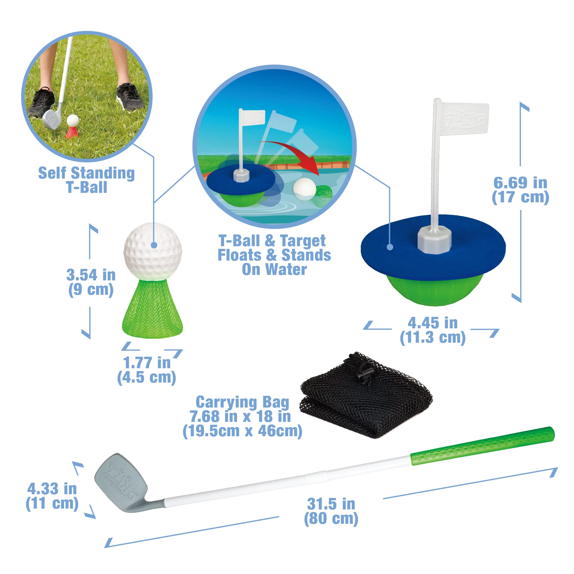 Foto 4 pulgar | Set De Golf Zing Chip Shotz Backyard Kids Con 2 Palos Y 4 Pelotas - Venta Internacional.